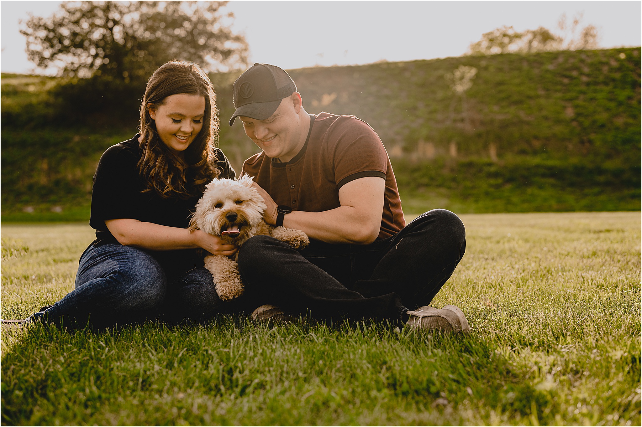 engagement photos at Hartshorne Woods, New Jersey wedding photographer