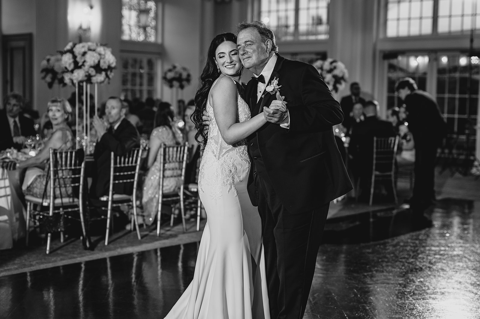 bride dances with father during NJ wedding reception