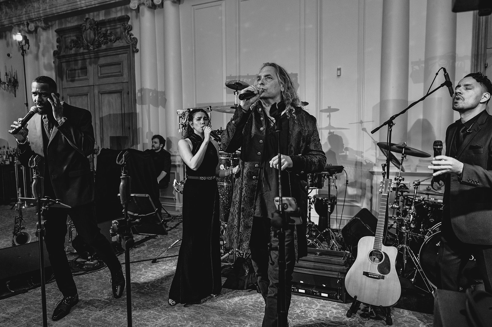 live band performs during reception at Park Chateau