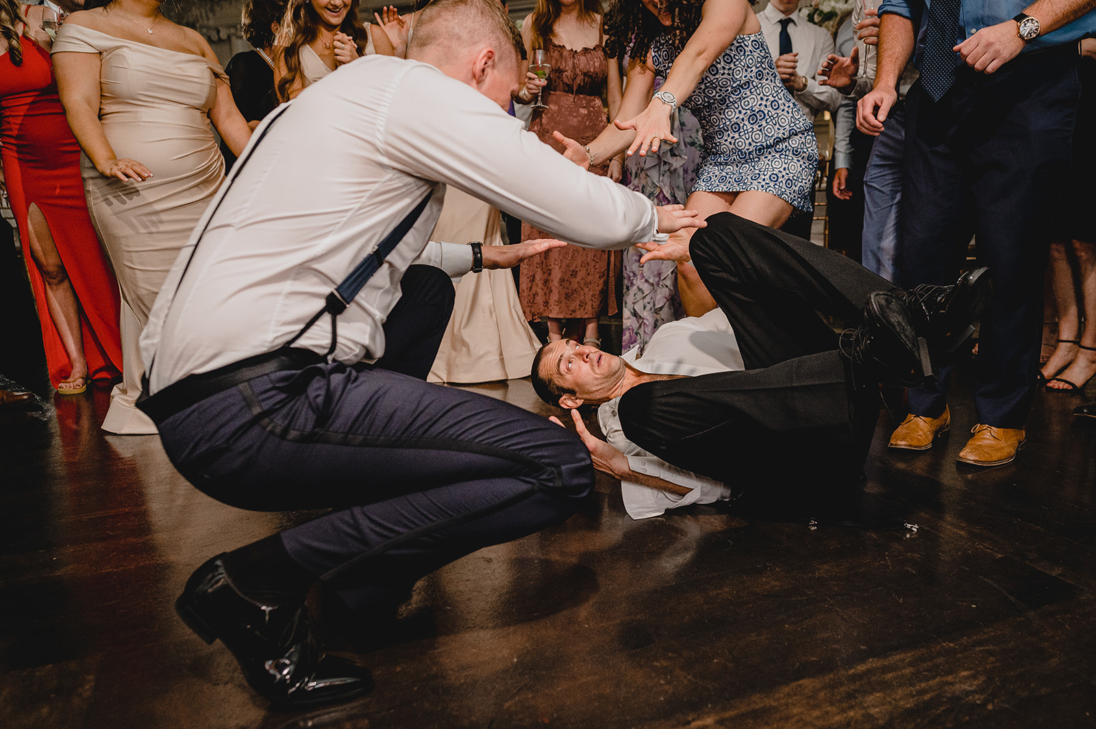 guests dance during NJ wedding reception