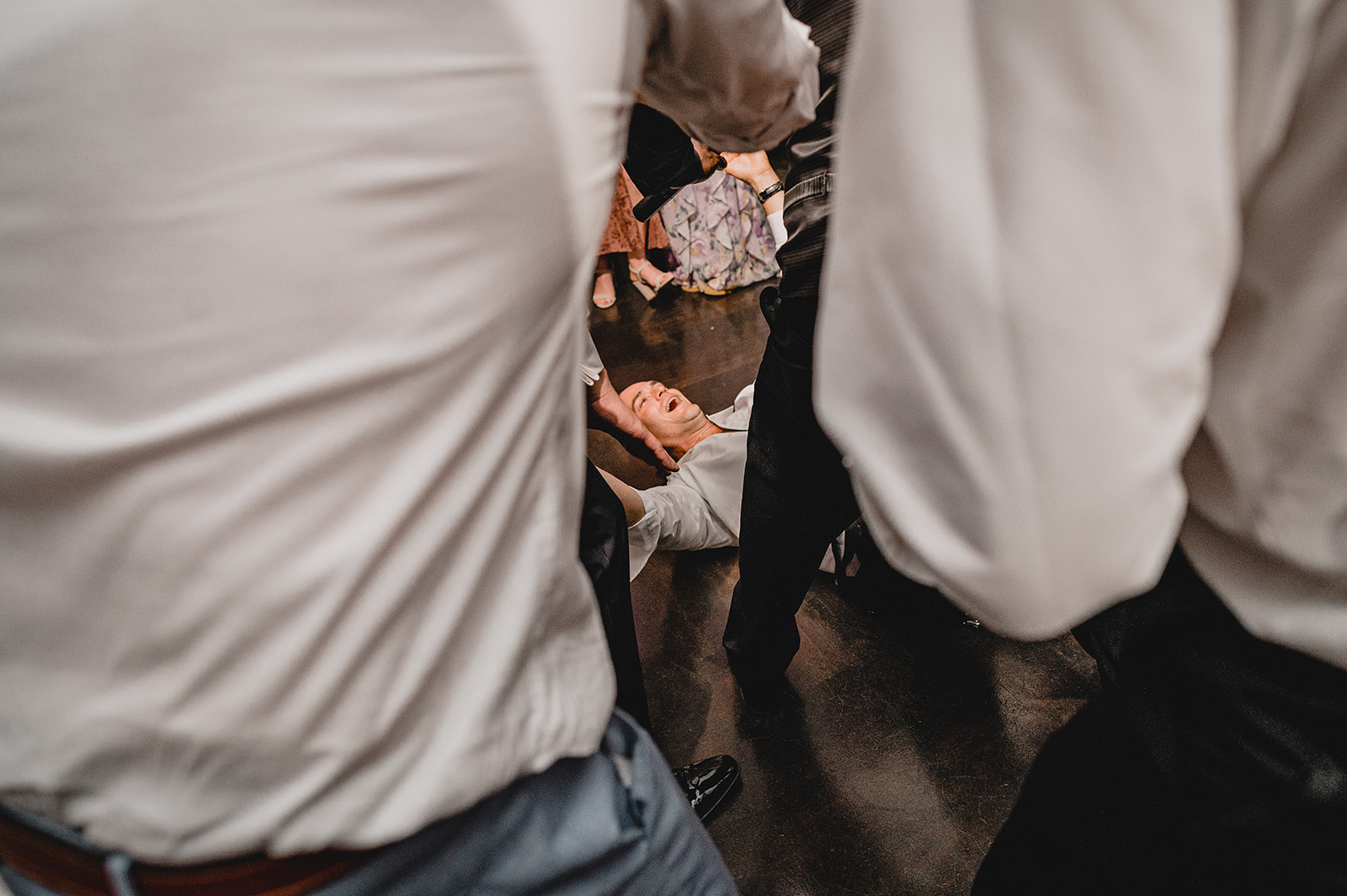 guests dance during NJ wedding reception