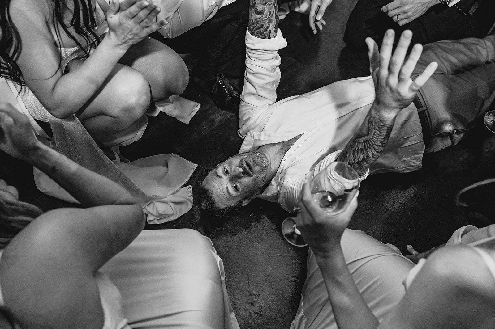 guests dance during NJ wedding reception