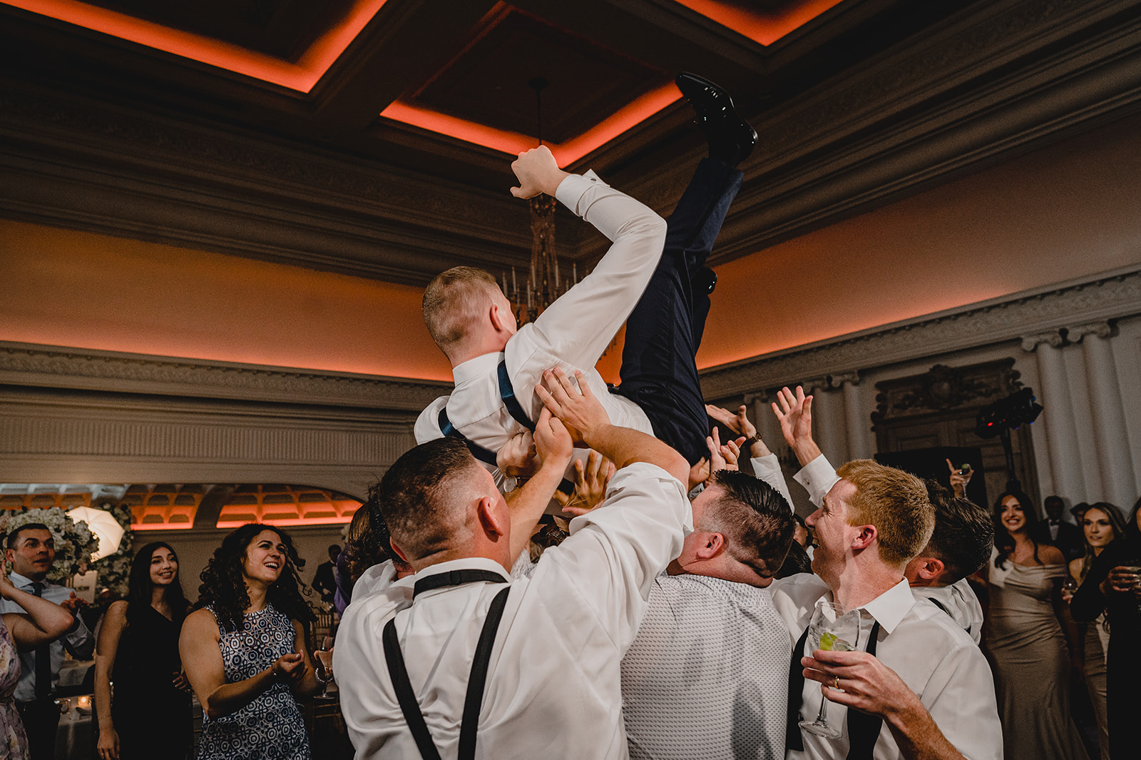 guests dance during NJ wedding reception