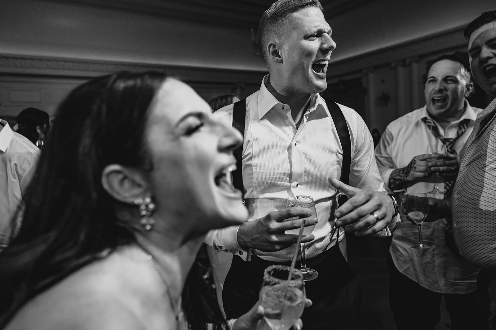 guests dance during NJ wedding reception