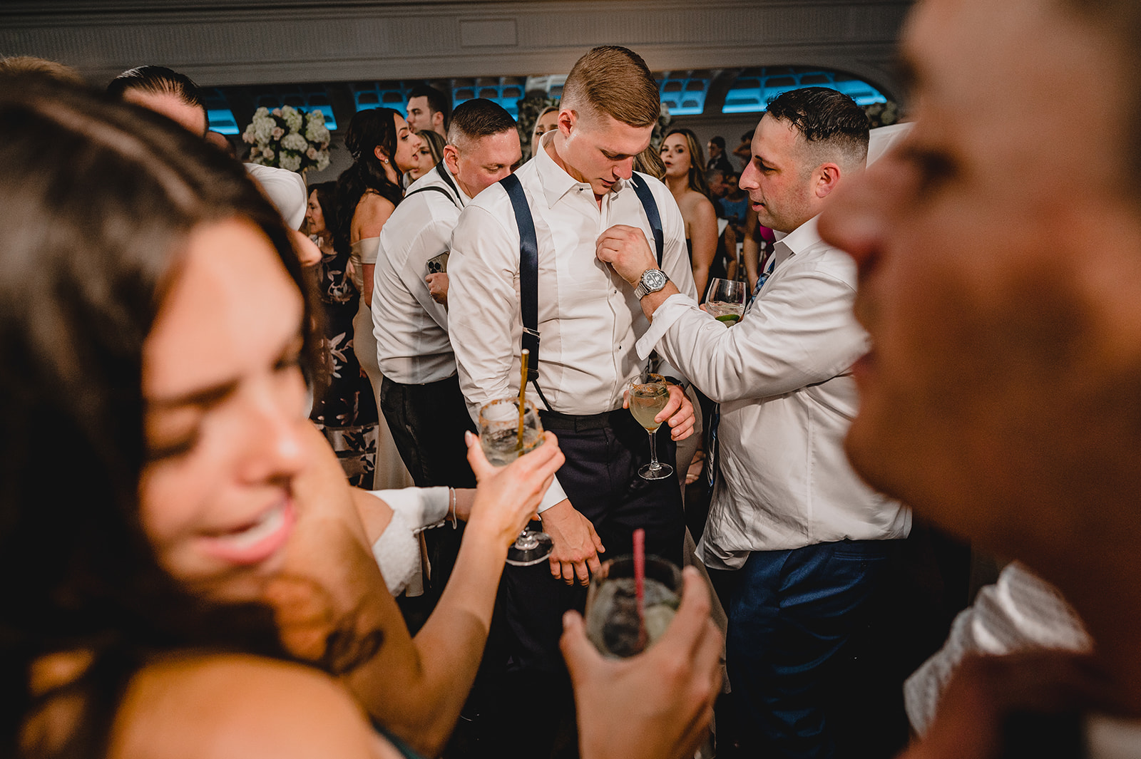 guests dance during NJ wedding reception