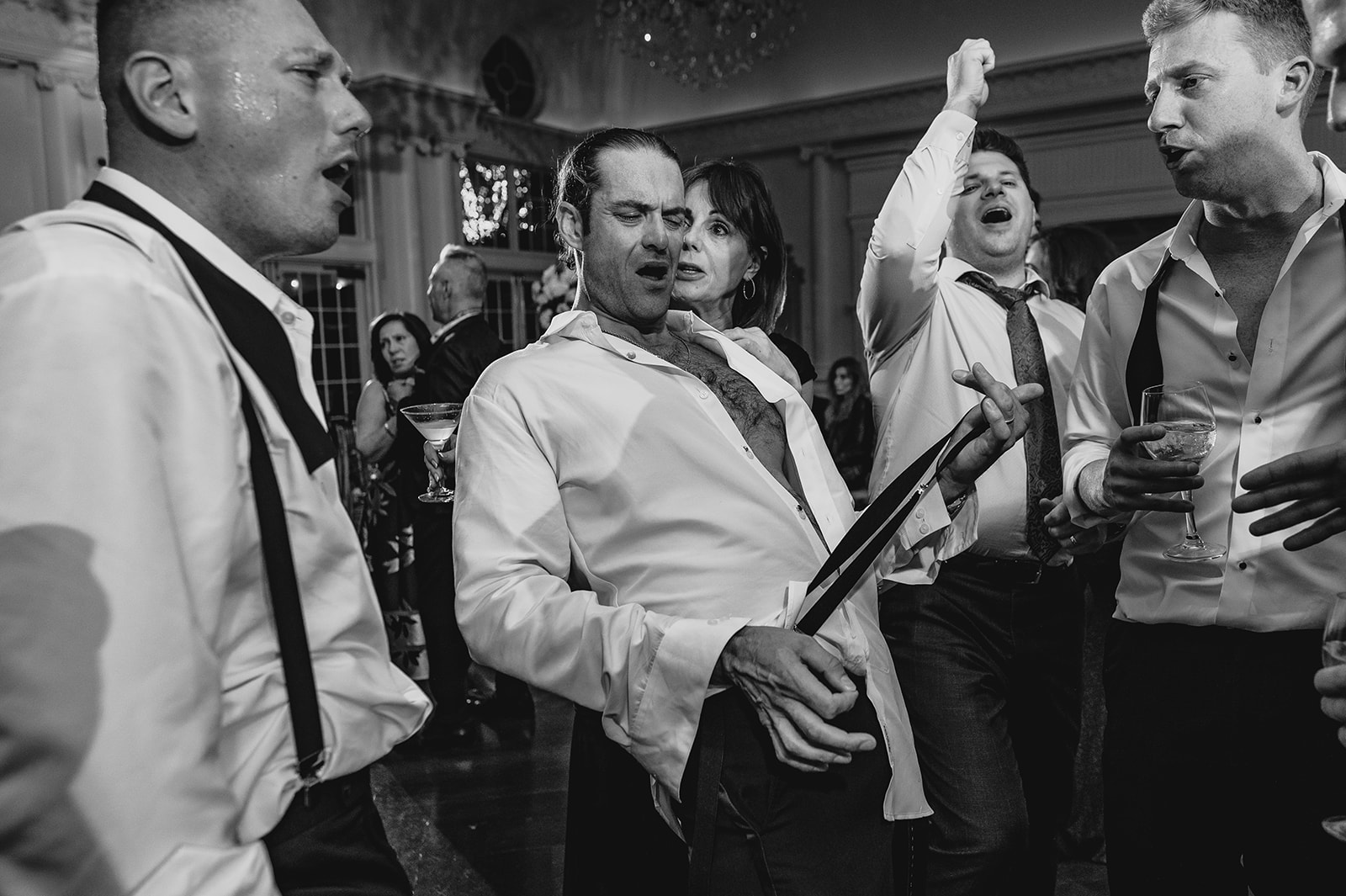 guests dance during NJ wedding reception
