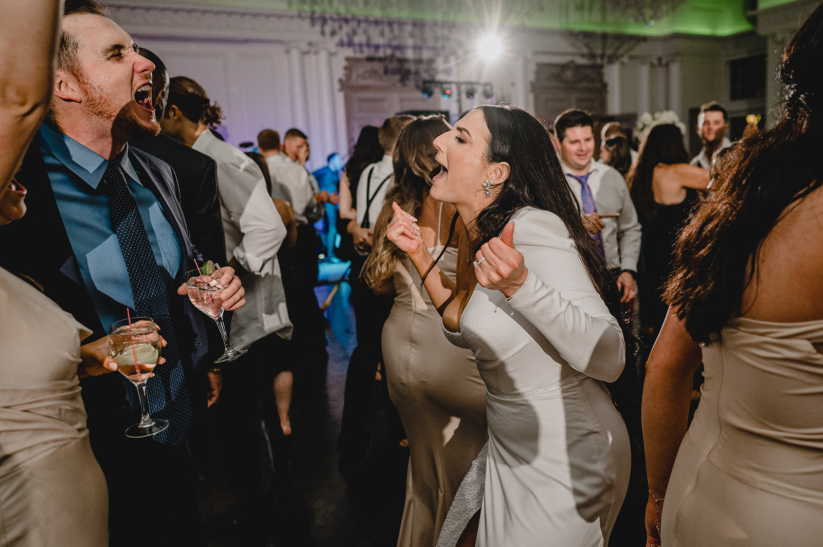 guests dance during NJ wedding reception