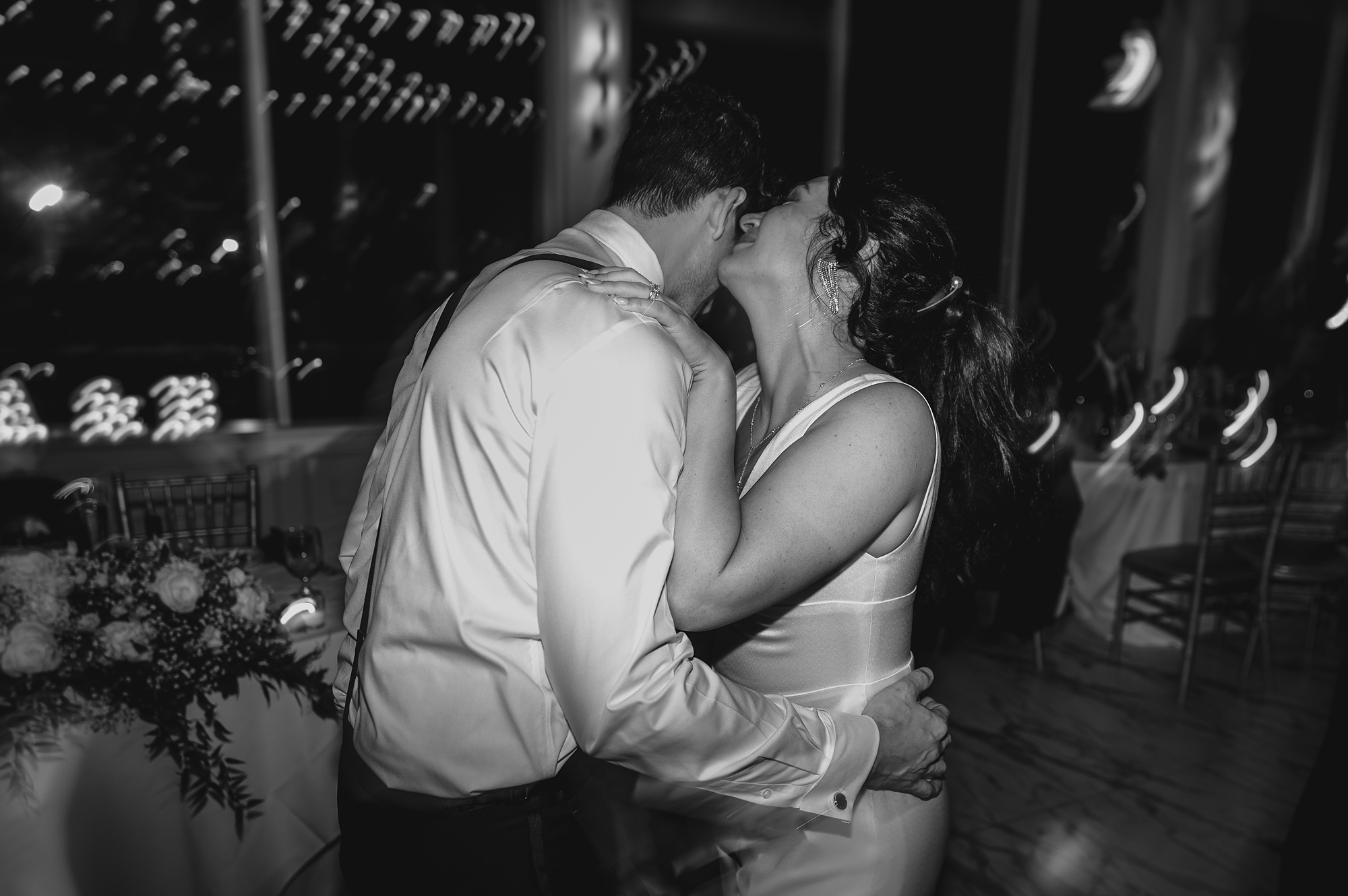 wedding guests dance during reception at the Liberty House