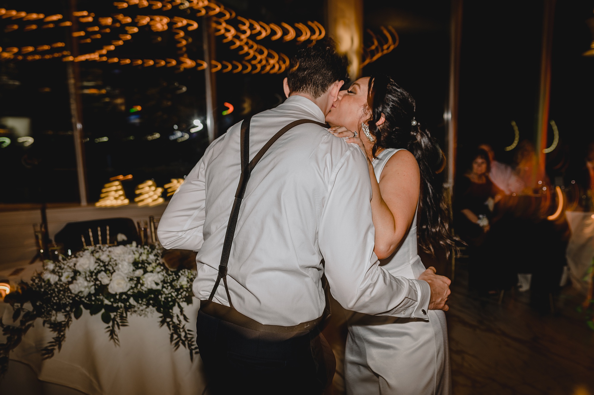 wedding guests dance during reception at the Liberty House