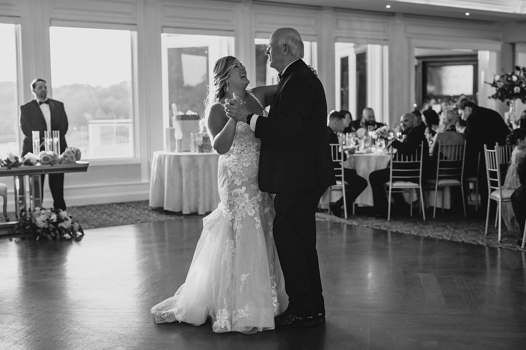 bride dances with father during Spring Lake NJ wedding reception