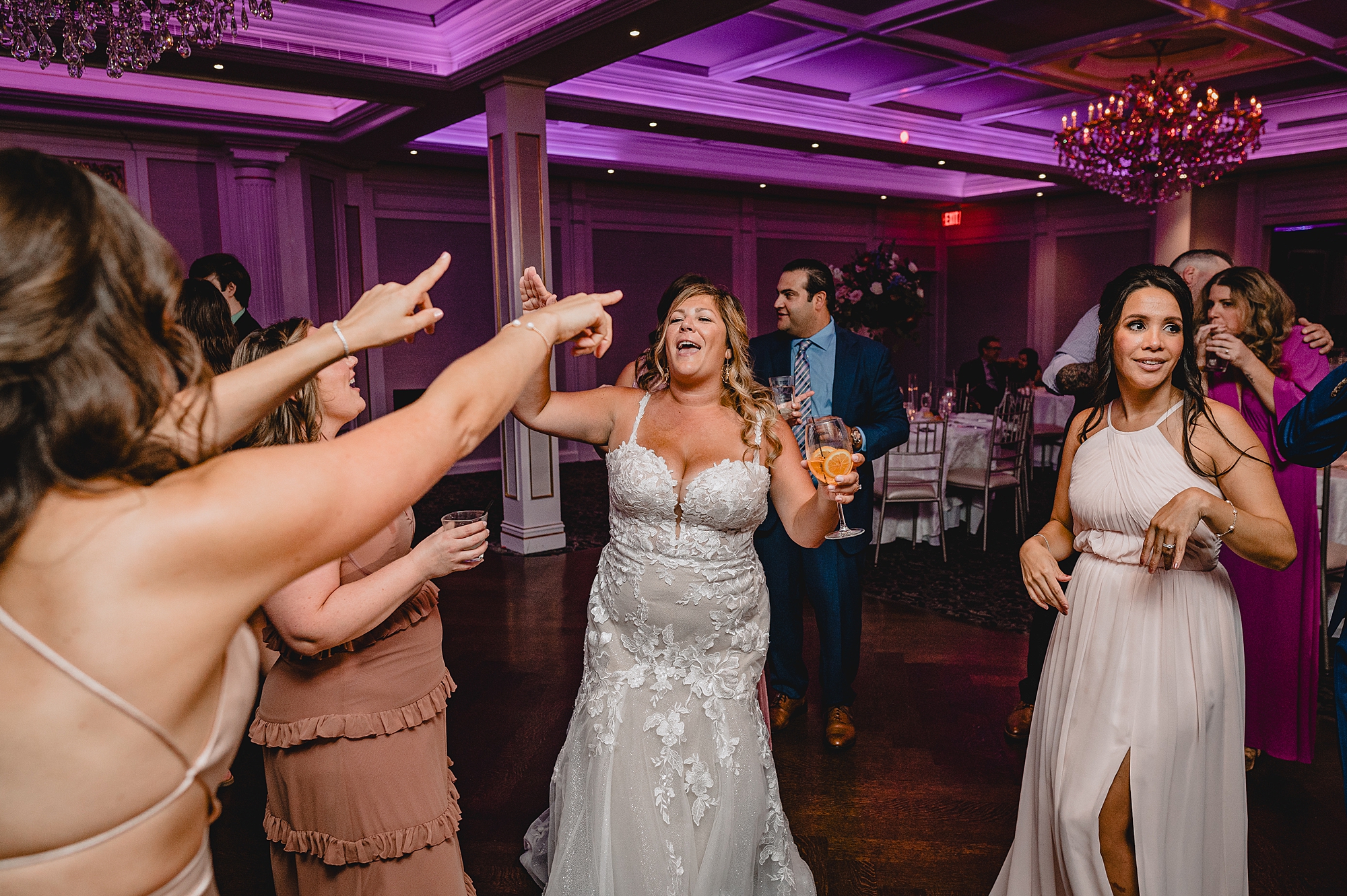 bride dances during Spring Lake NJ wedding reception