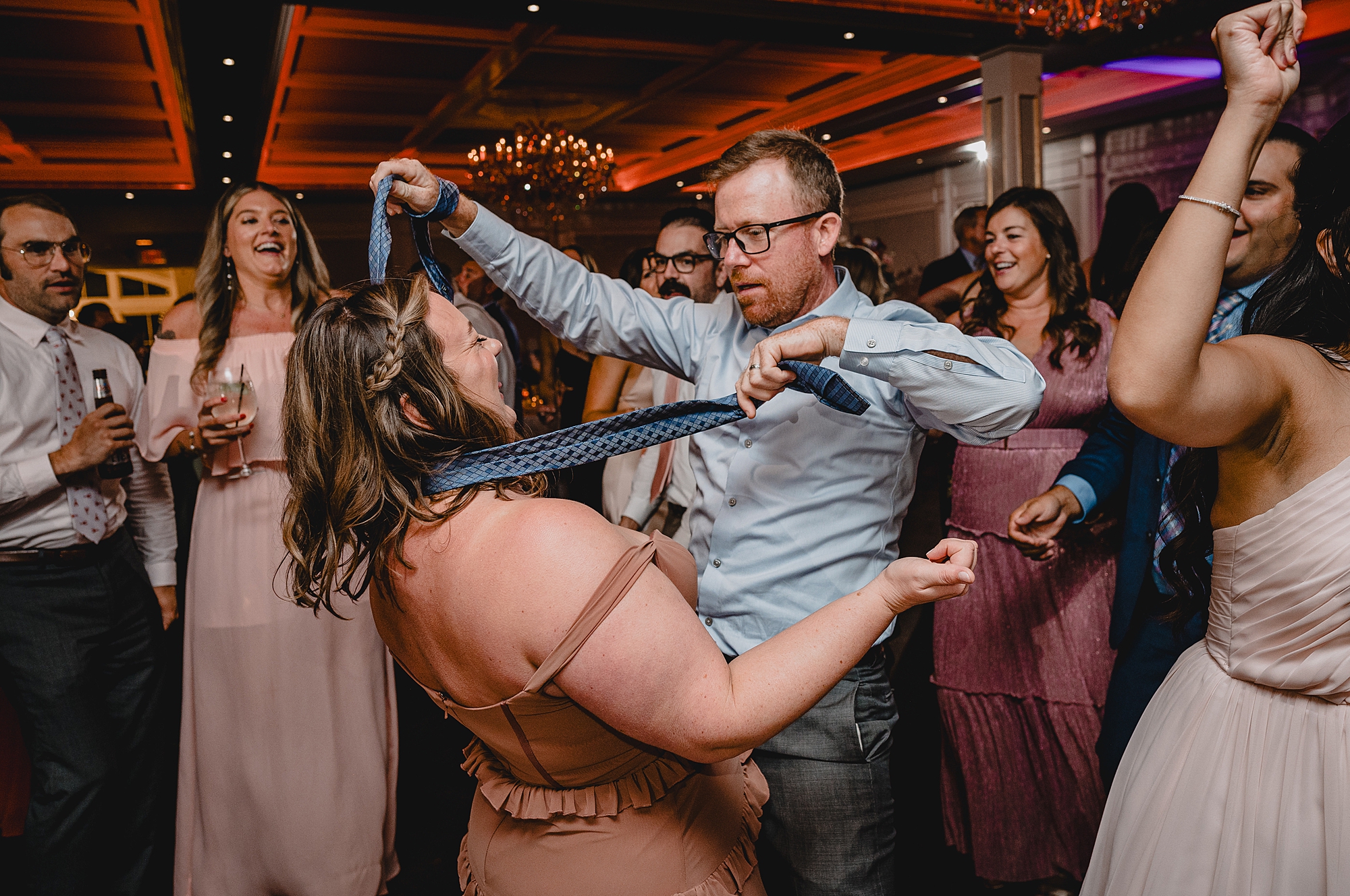 wedding guests dance at Spring Lake NJ wedding reception
