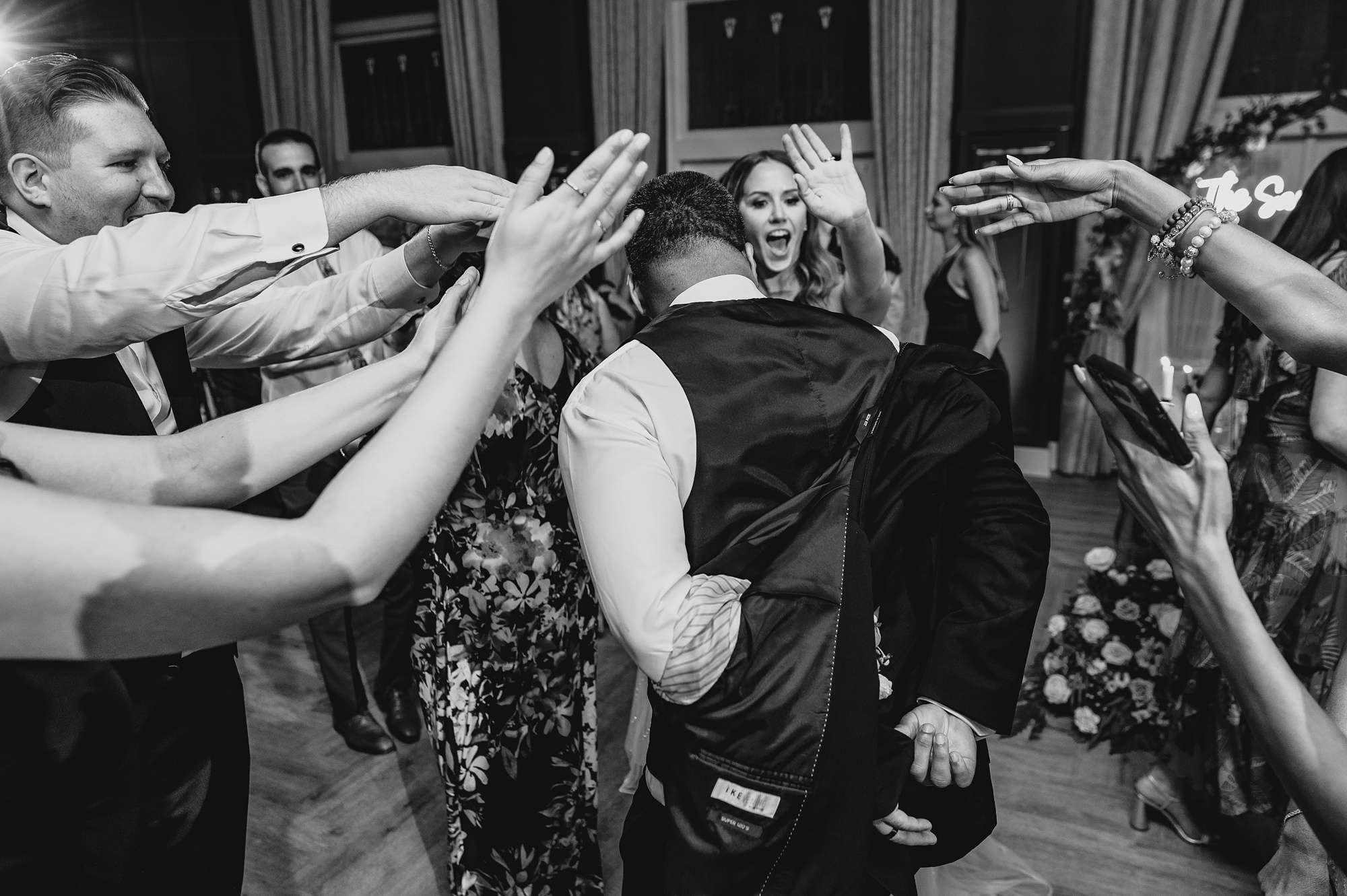 wedding guests dance during Hackettstown NJ wedding reception