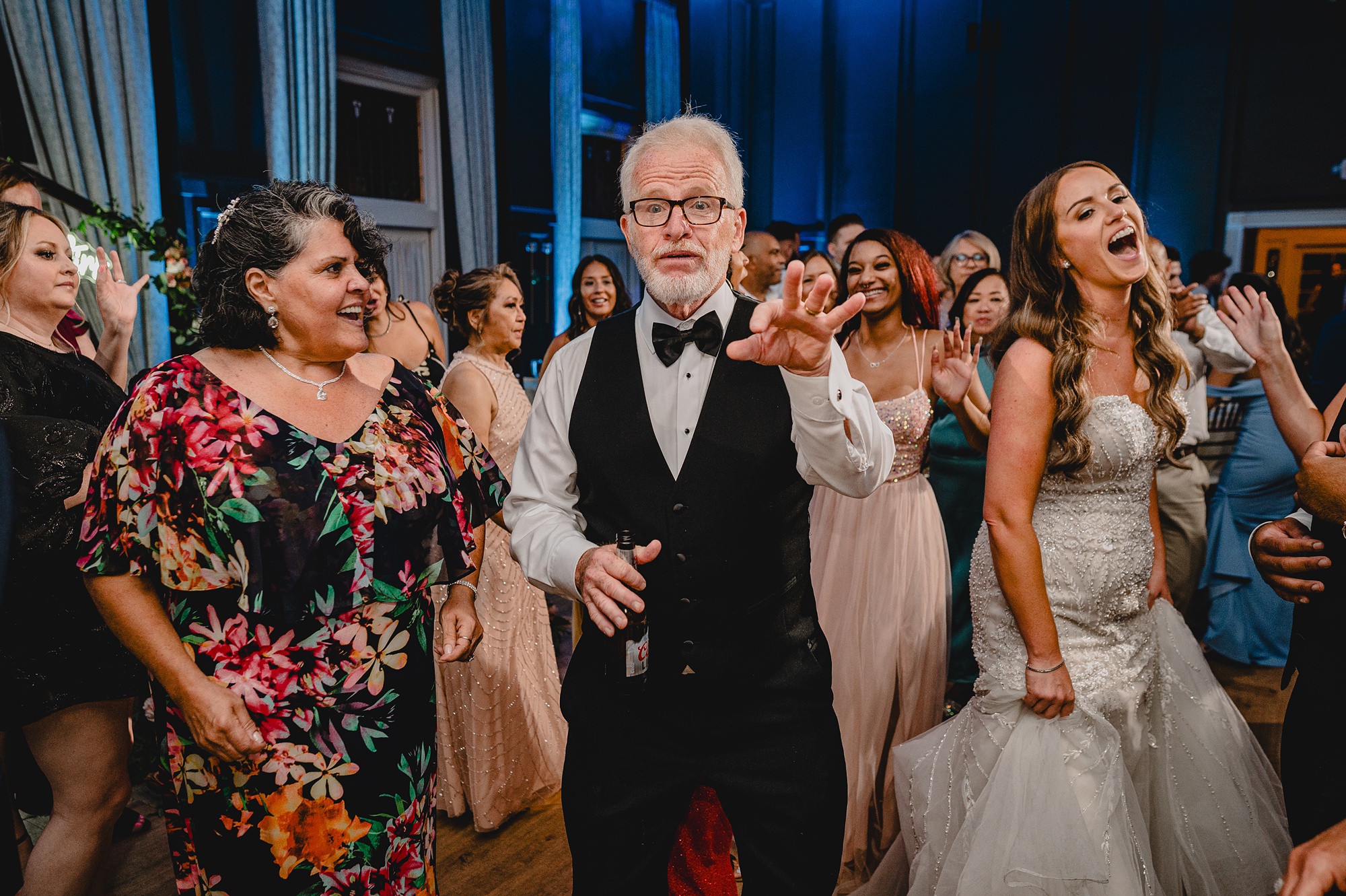 wedding guests dance during Hackettstown NJ wedding reception