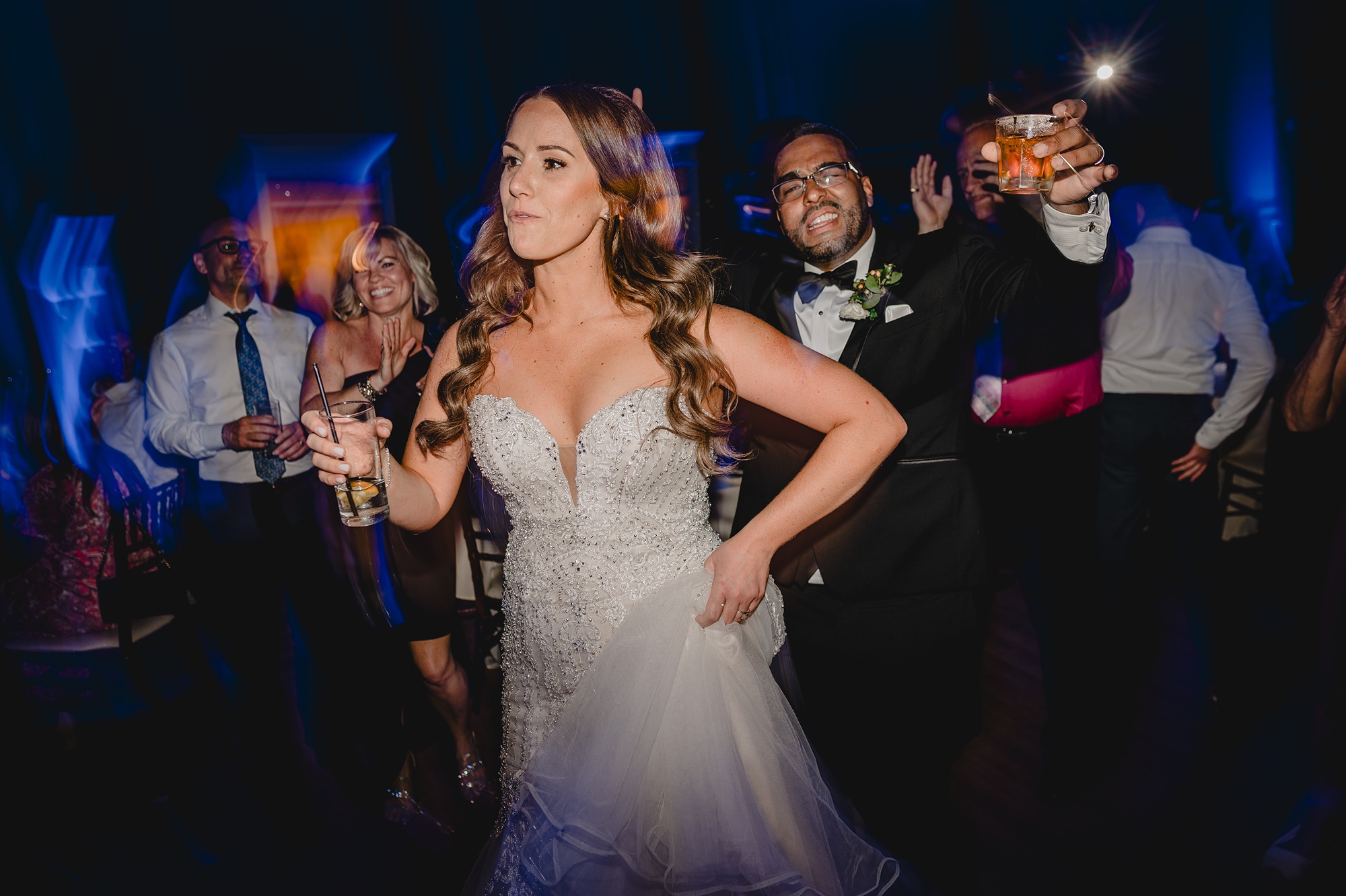 wedding guests dance during Hackettstown NJ wedding reception
