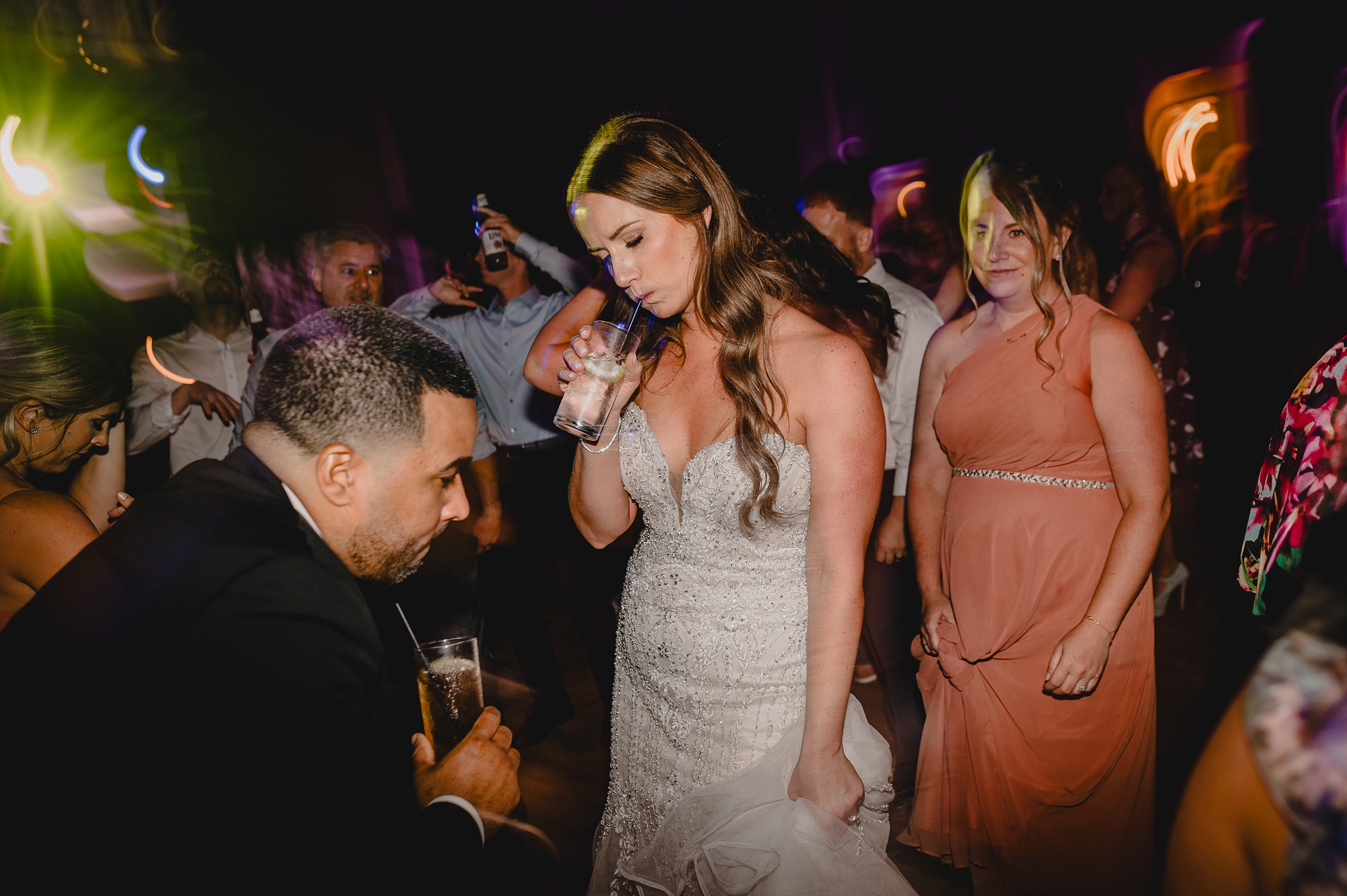 wedding guests dance during Hackettstown NJ wedding reception