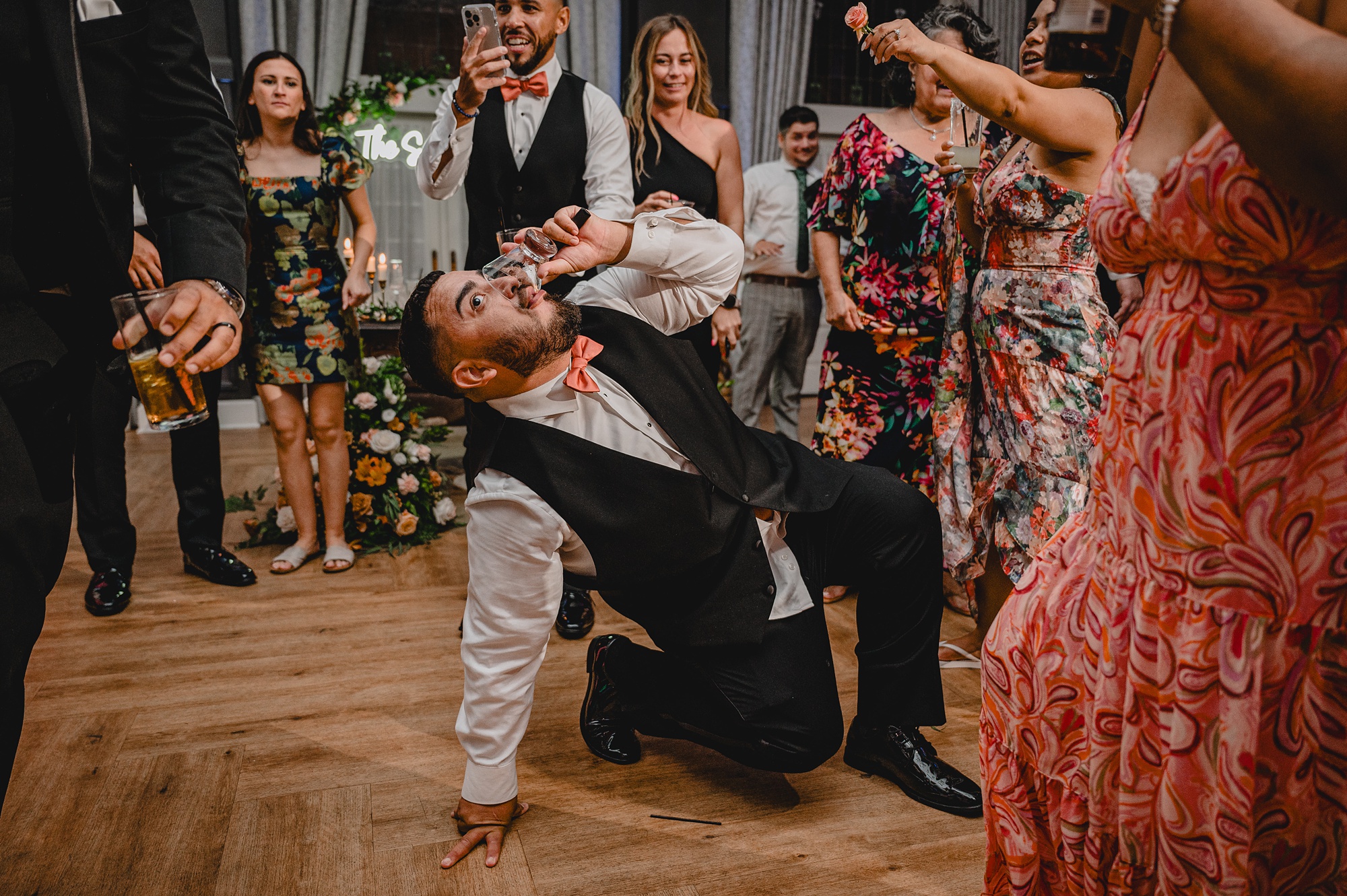 wedding guests dance during Hackettstown NJ wedding reception
