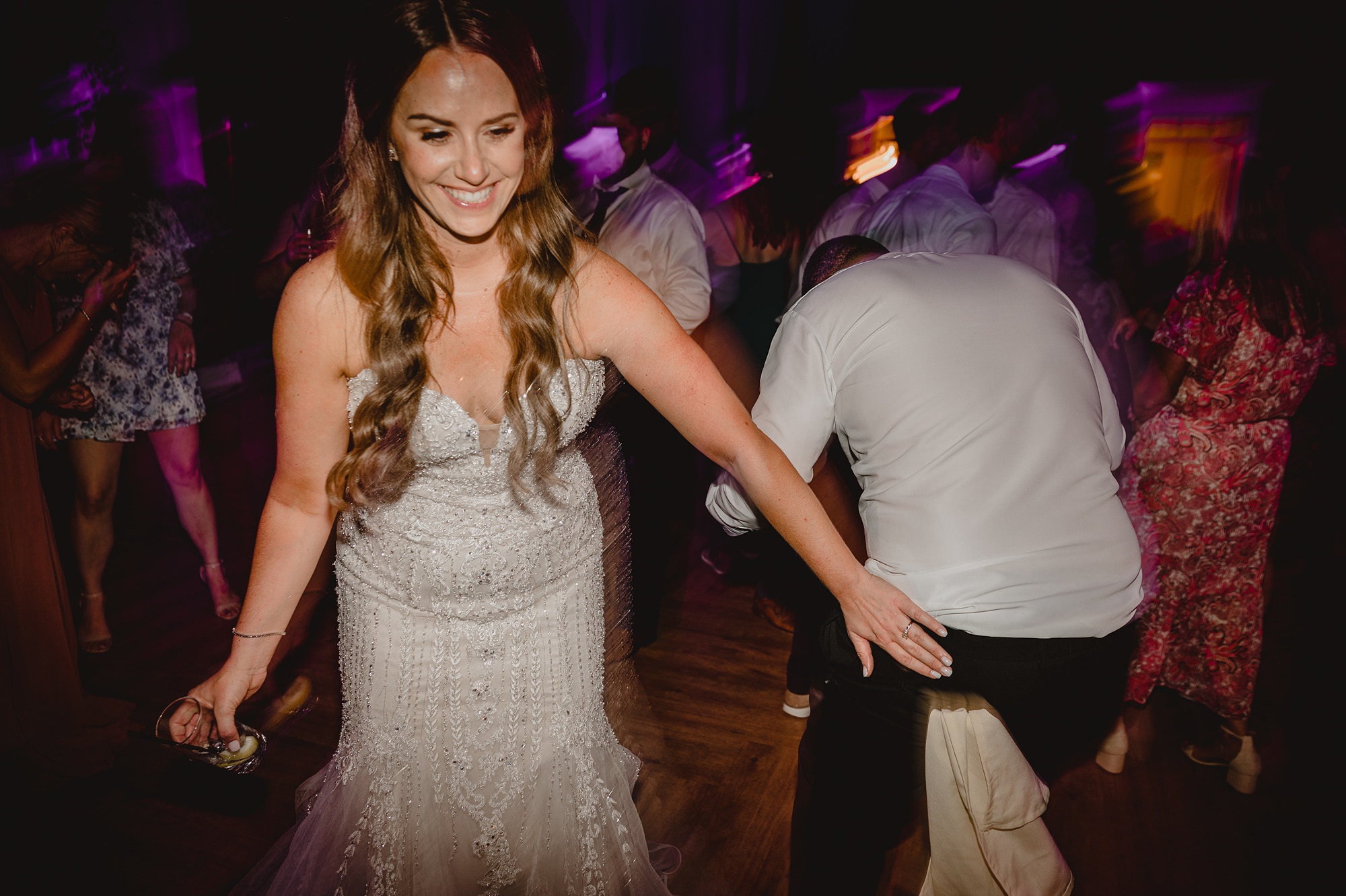 bride and groom dance during Hackettstown NJ wedding reception