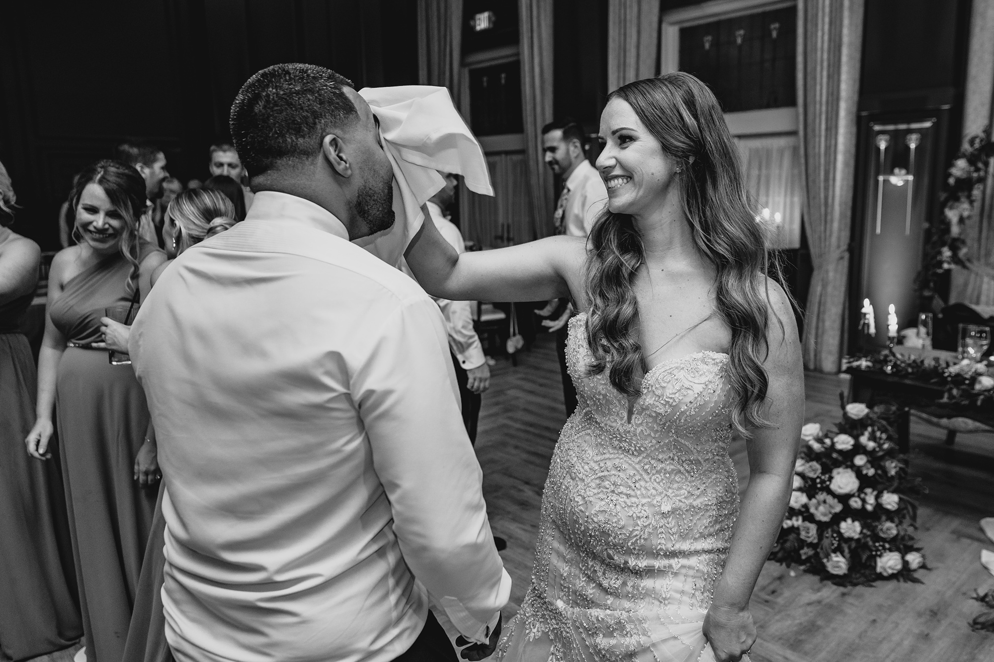bride and groom dance during Hackettstown NJ wedding reception