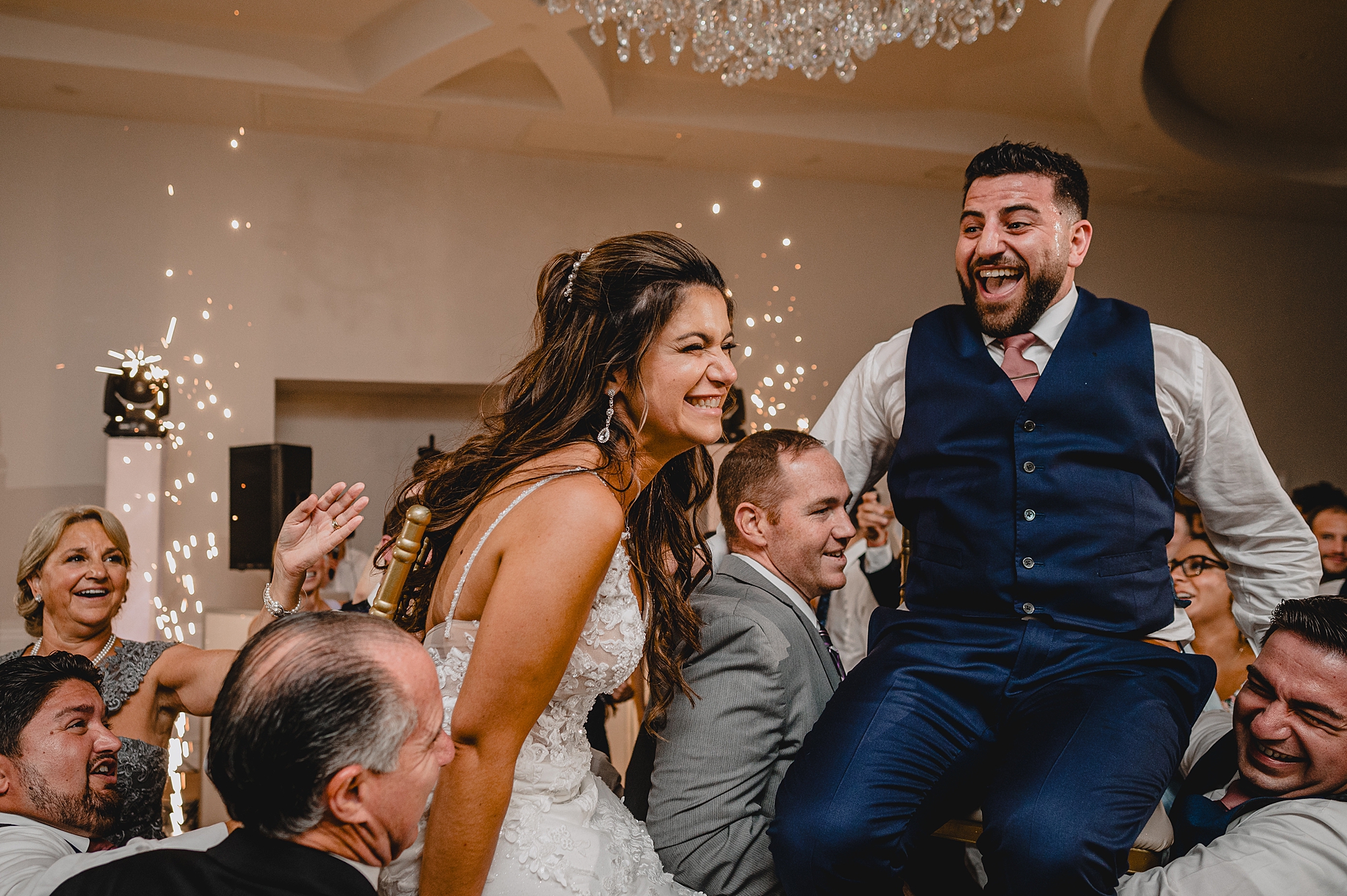 wedding guests dance at Sparta NJ wedding reception