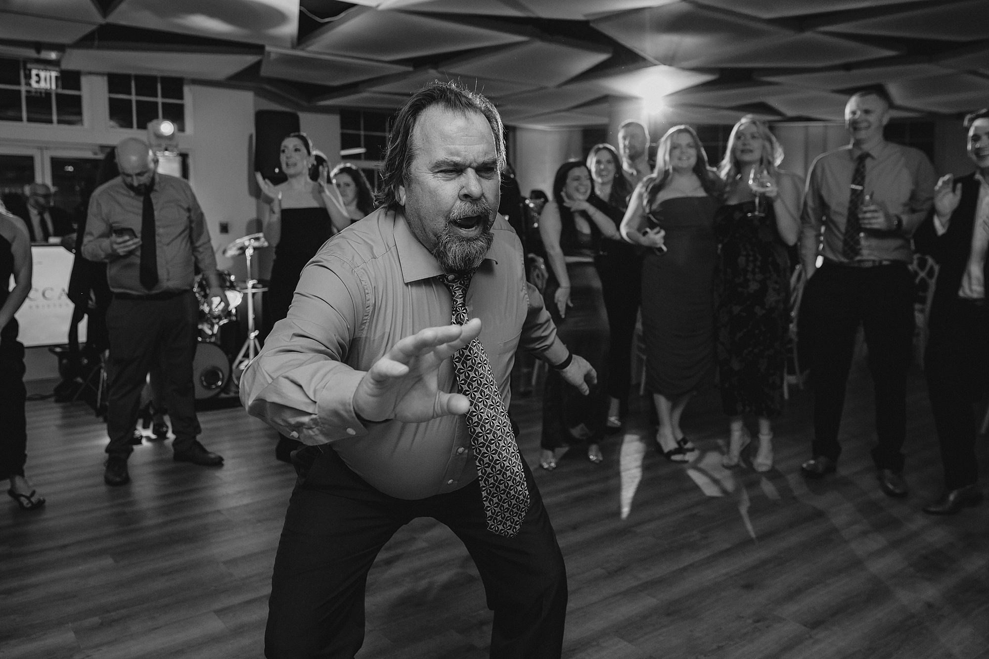 guests dance during NJ wedding reception