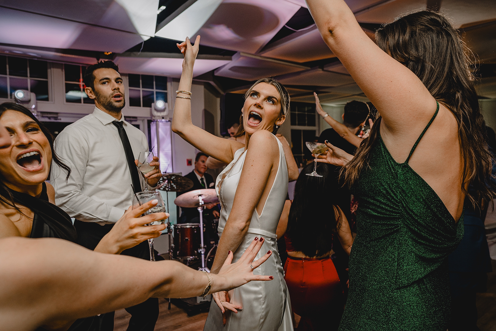 bride dances during NJ wedding reception