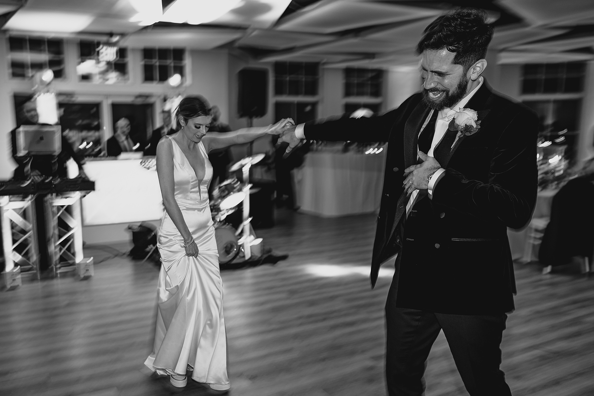 bride and groom dance during NJ wedding reception