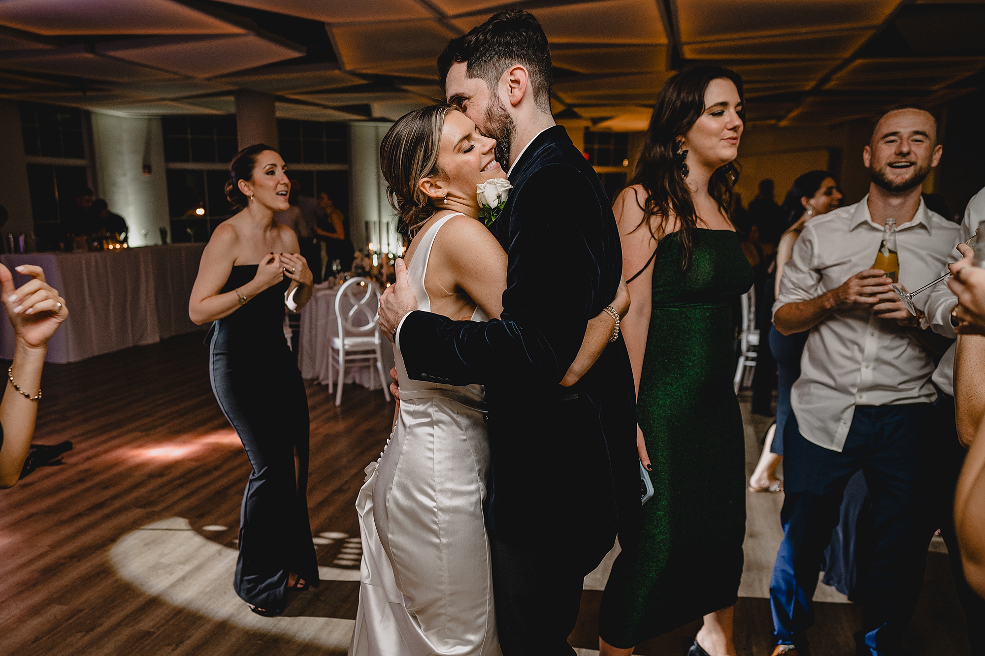 bride and groom dance during NJ wedding reception