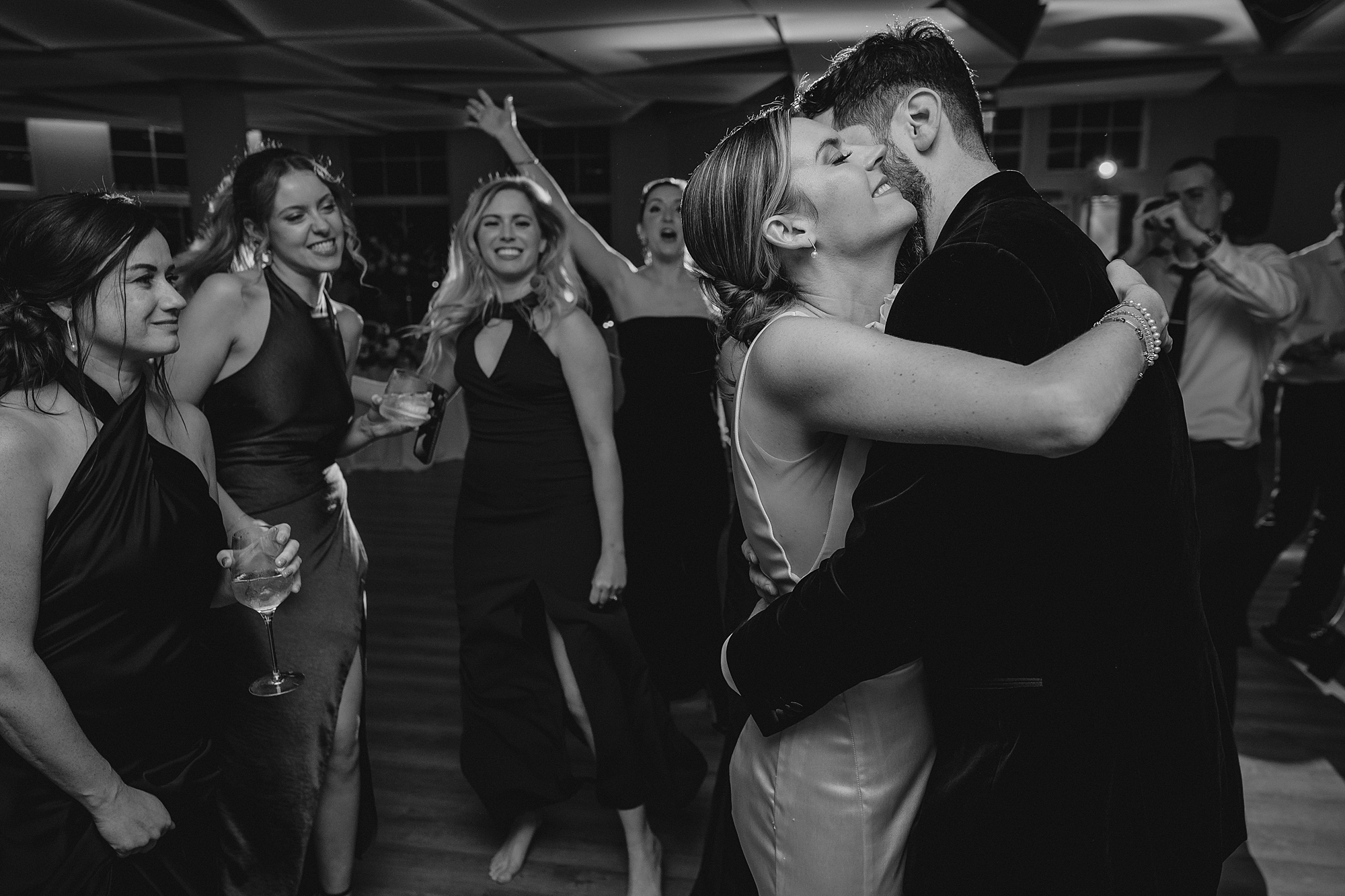 bride and groom dance during NJ wedding reception