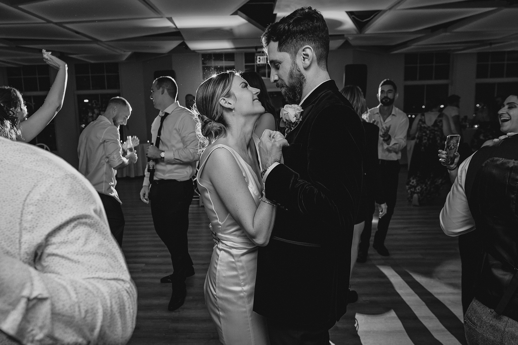 bride and groom dance during NJ wedding reception