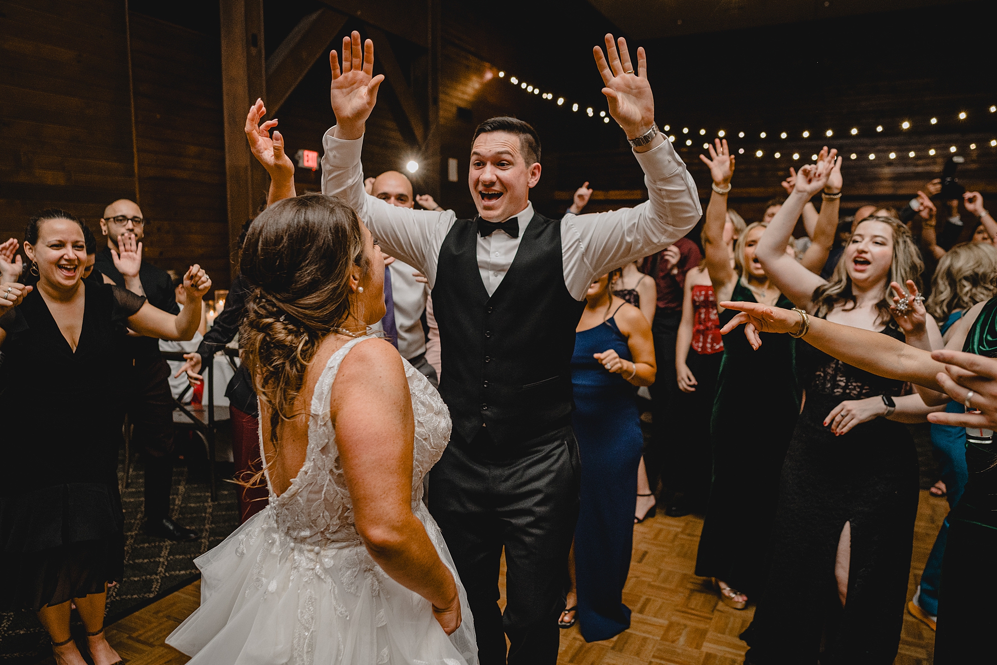 bride and groom dance during Cortlandt, NY reception