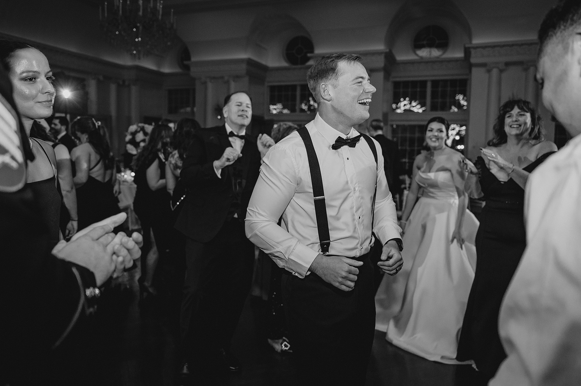 bride and groom dance during NJ wedding reception