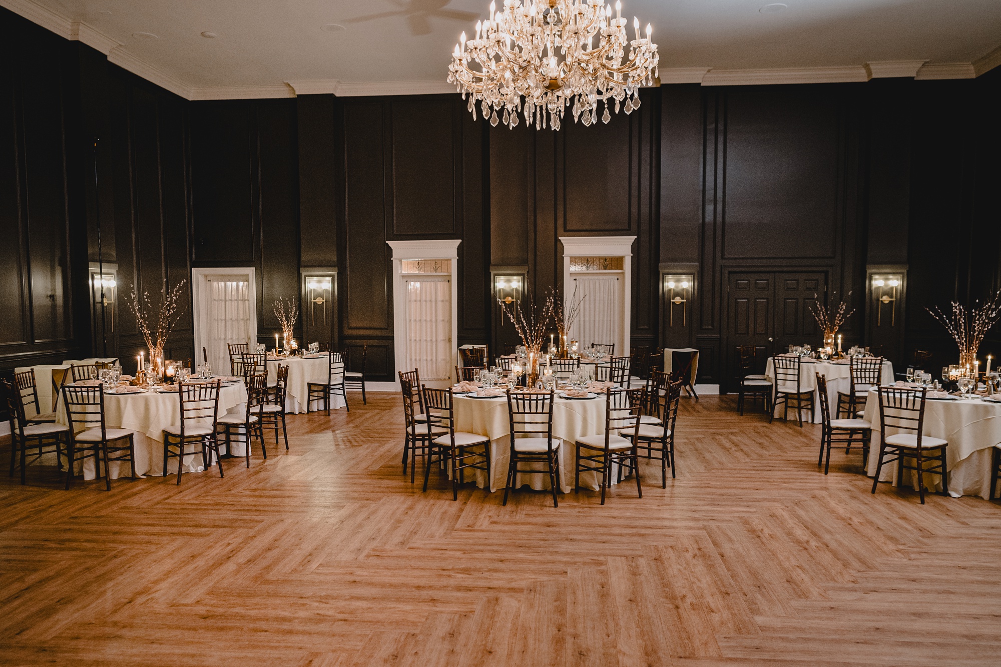 winter wedding reception at David's Country Inn