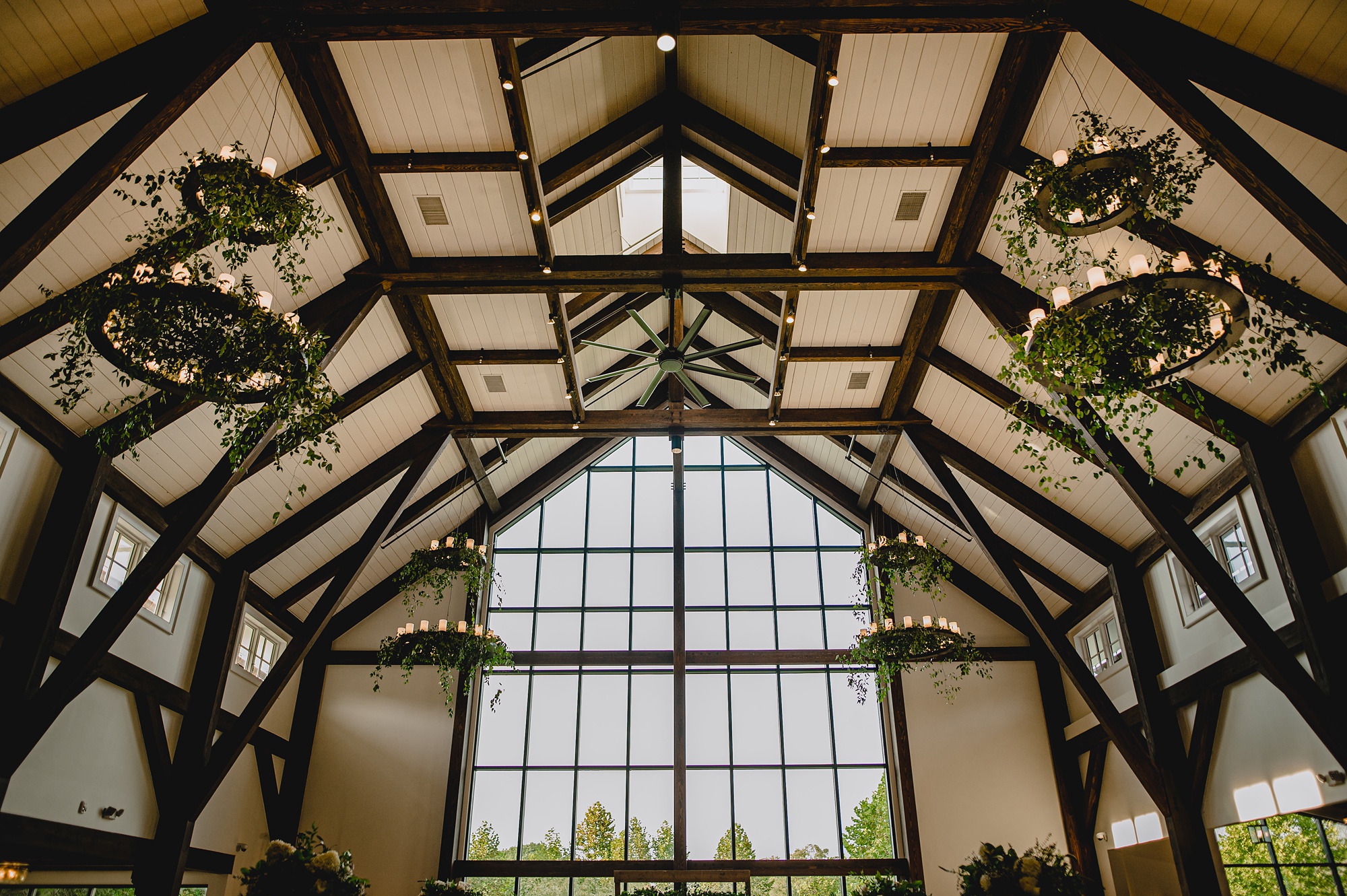 ceiling of farmhouse at Crossed Keys Estate for receptions