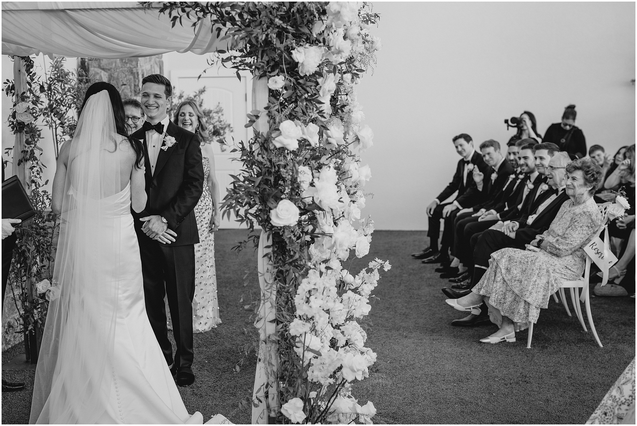 Perona Farms Reserve wedding ceremony, Made of leaves florist