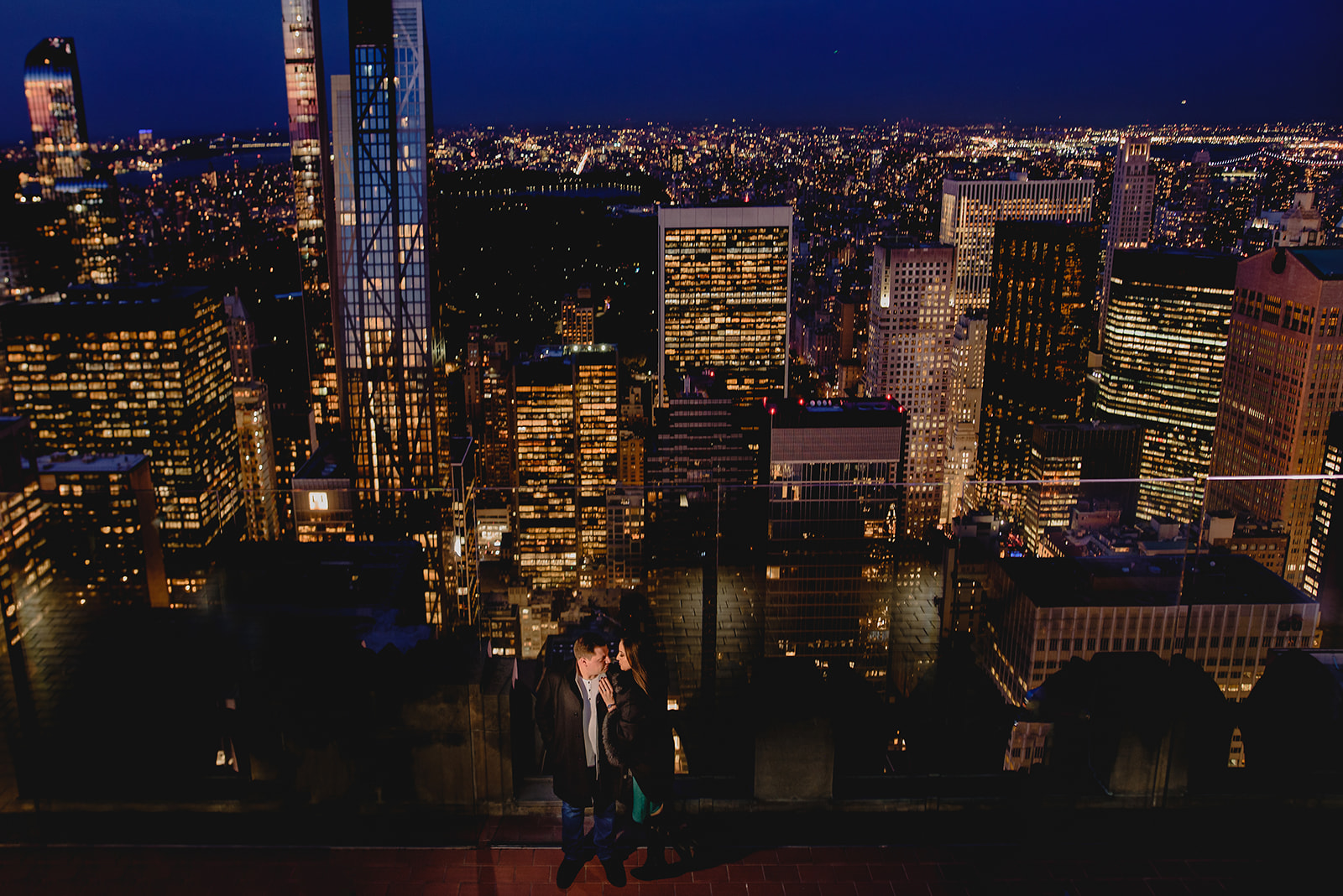 NYC Engagement Photo Locations including Top of the Rock