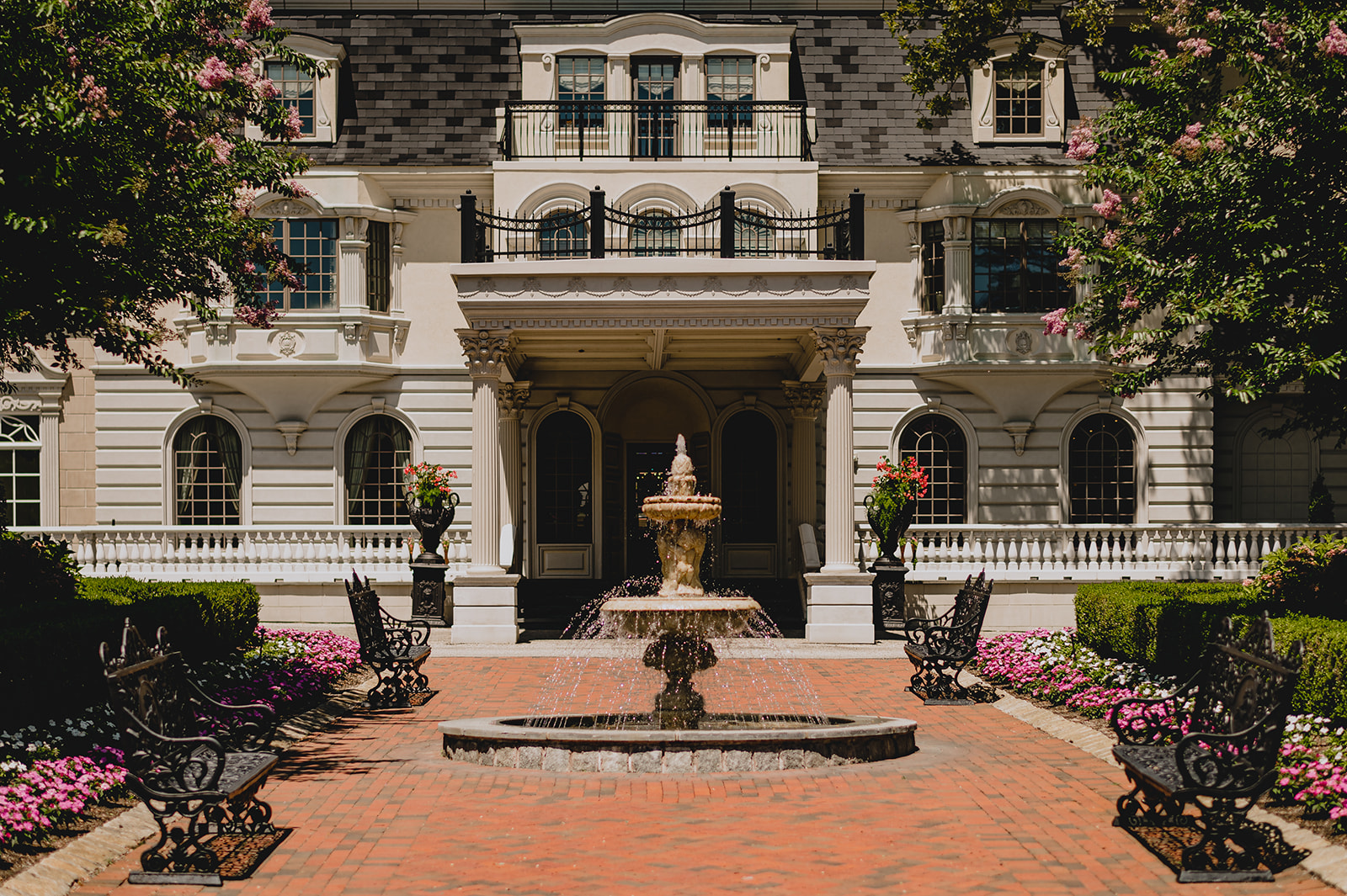 fountain outside Ashford Estate in Allentown NJ
