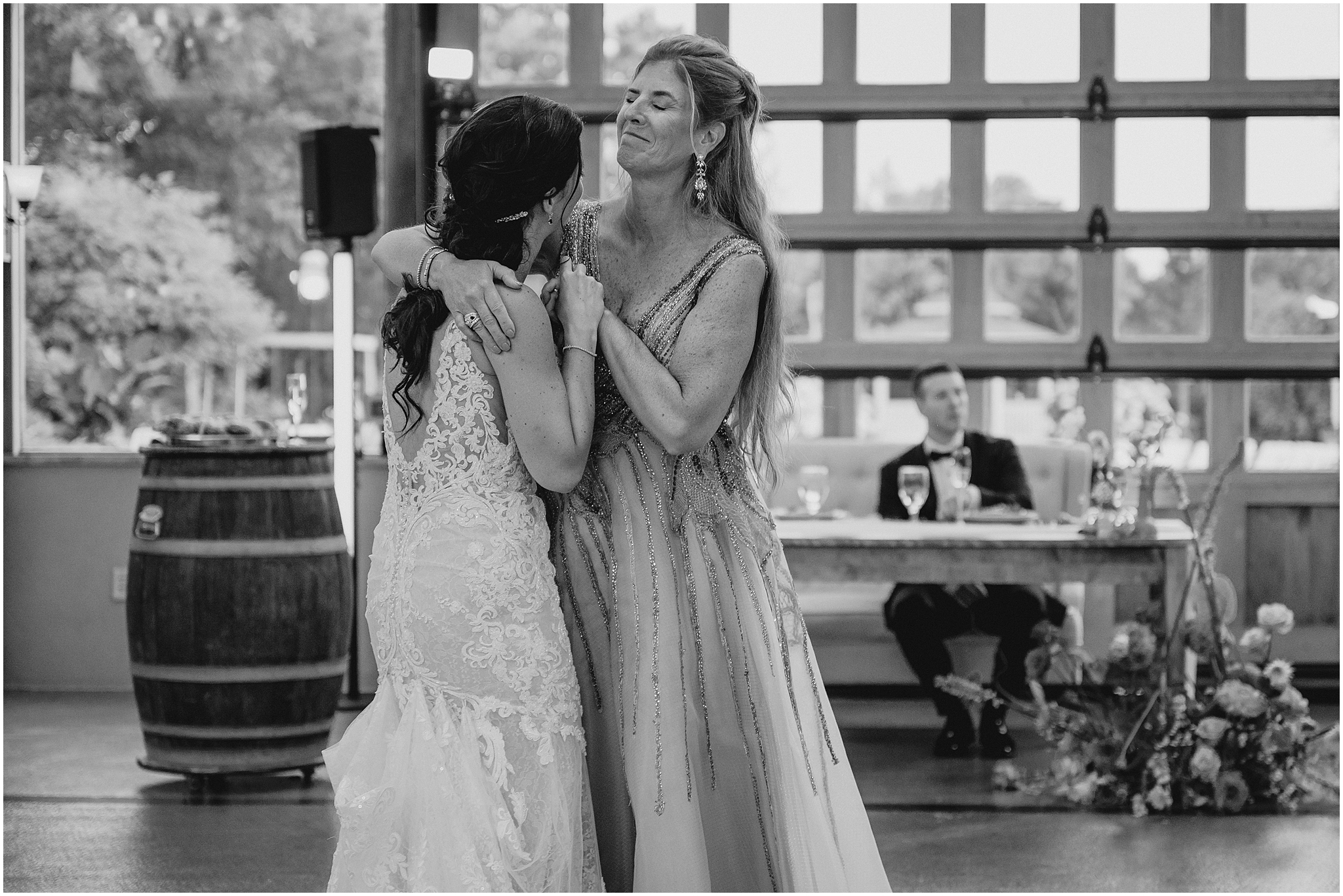 bride dances with mother during reception at the Conservatory at Sussex County Fairgrounds
