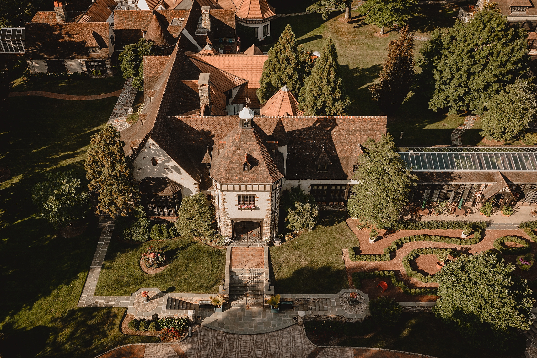 arial view of Pleasantdale Chateau in West Orange NJ