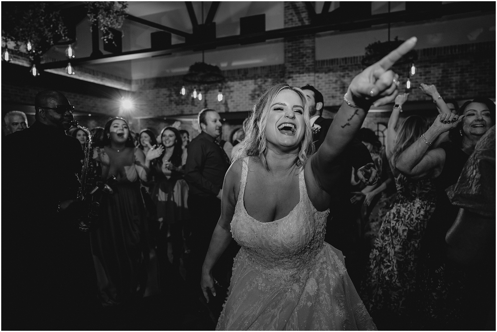 brides mints dancing during Andover NJ wedding reception 