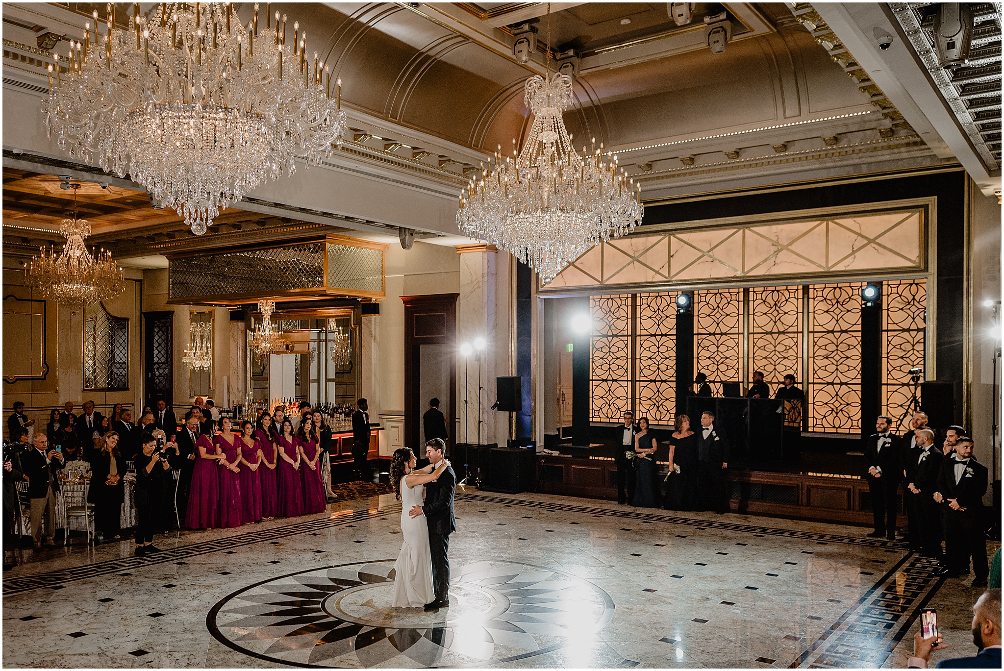 newlyweds dance in balloom at The Shadowbrook at Shrewsbury