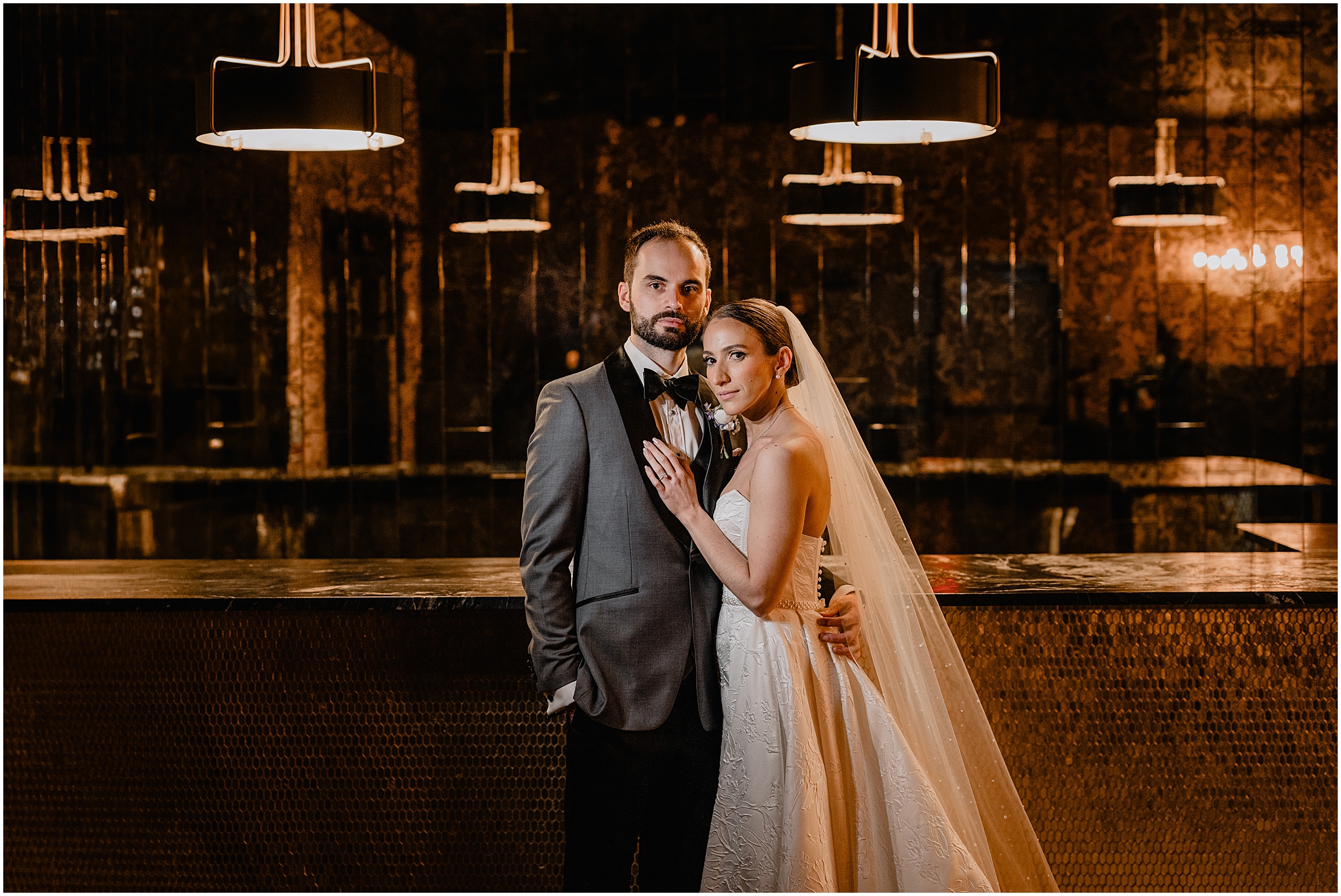 Couple at Perona Farms on their wedding day.