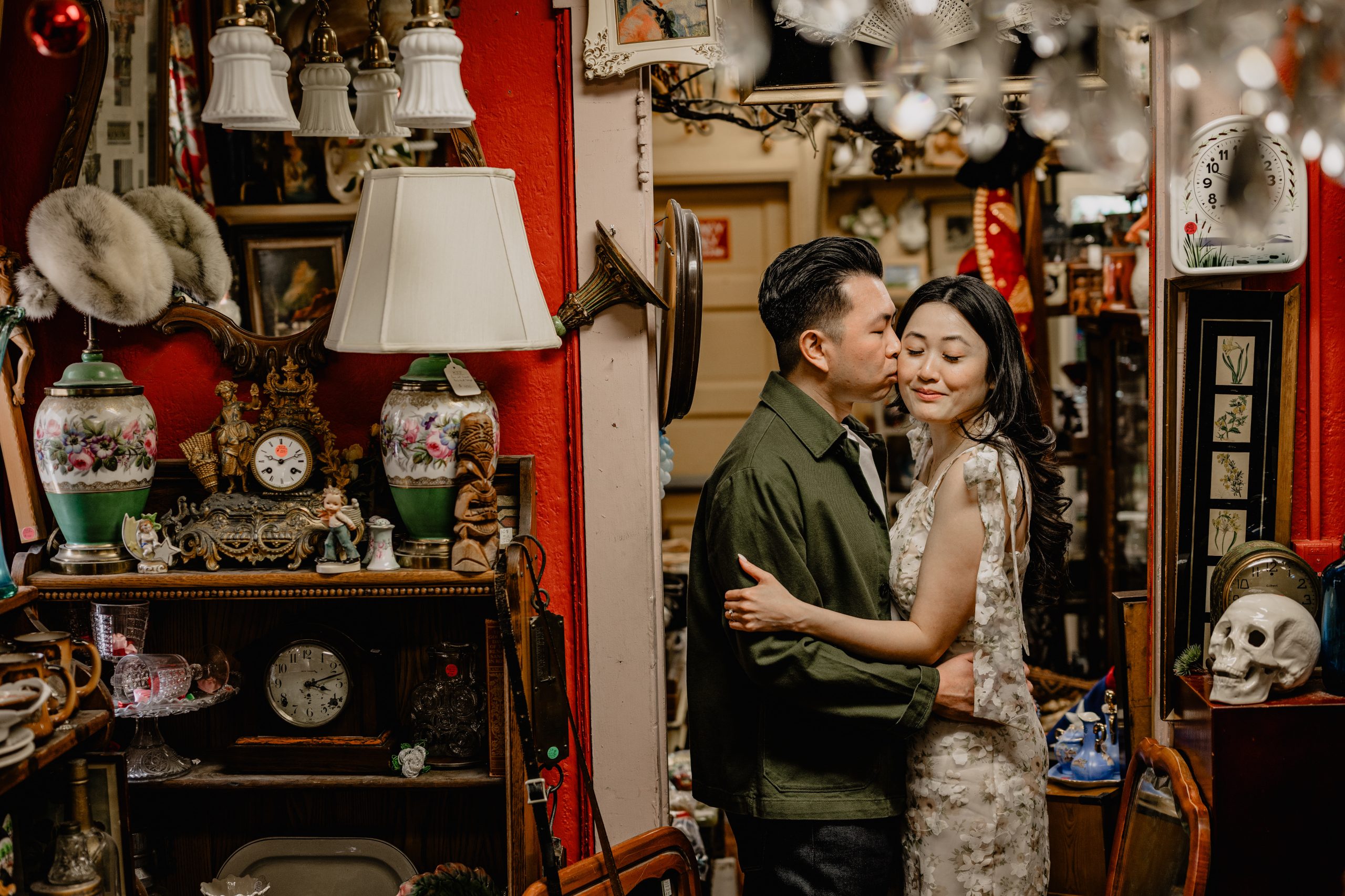 couple at the antique shop