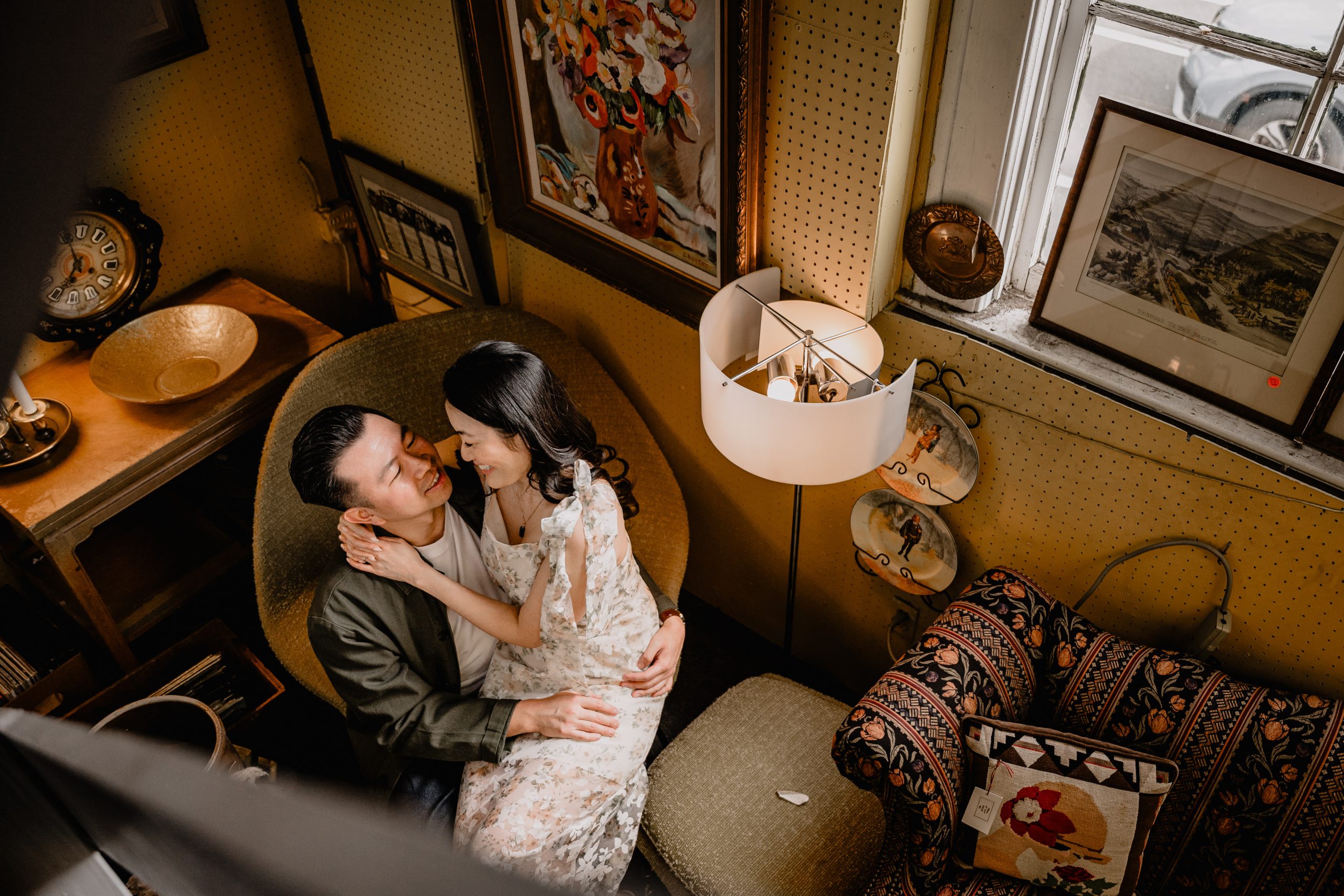couple at the antique shop