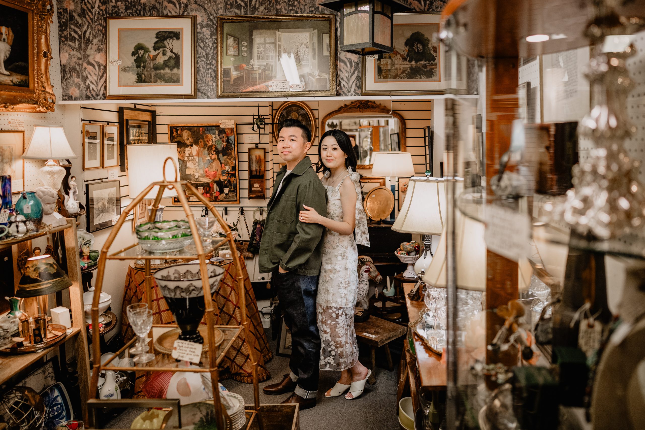 couple at the antique shop