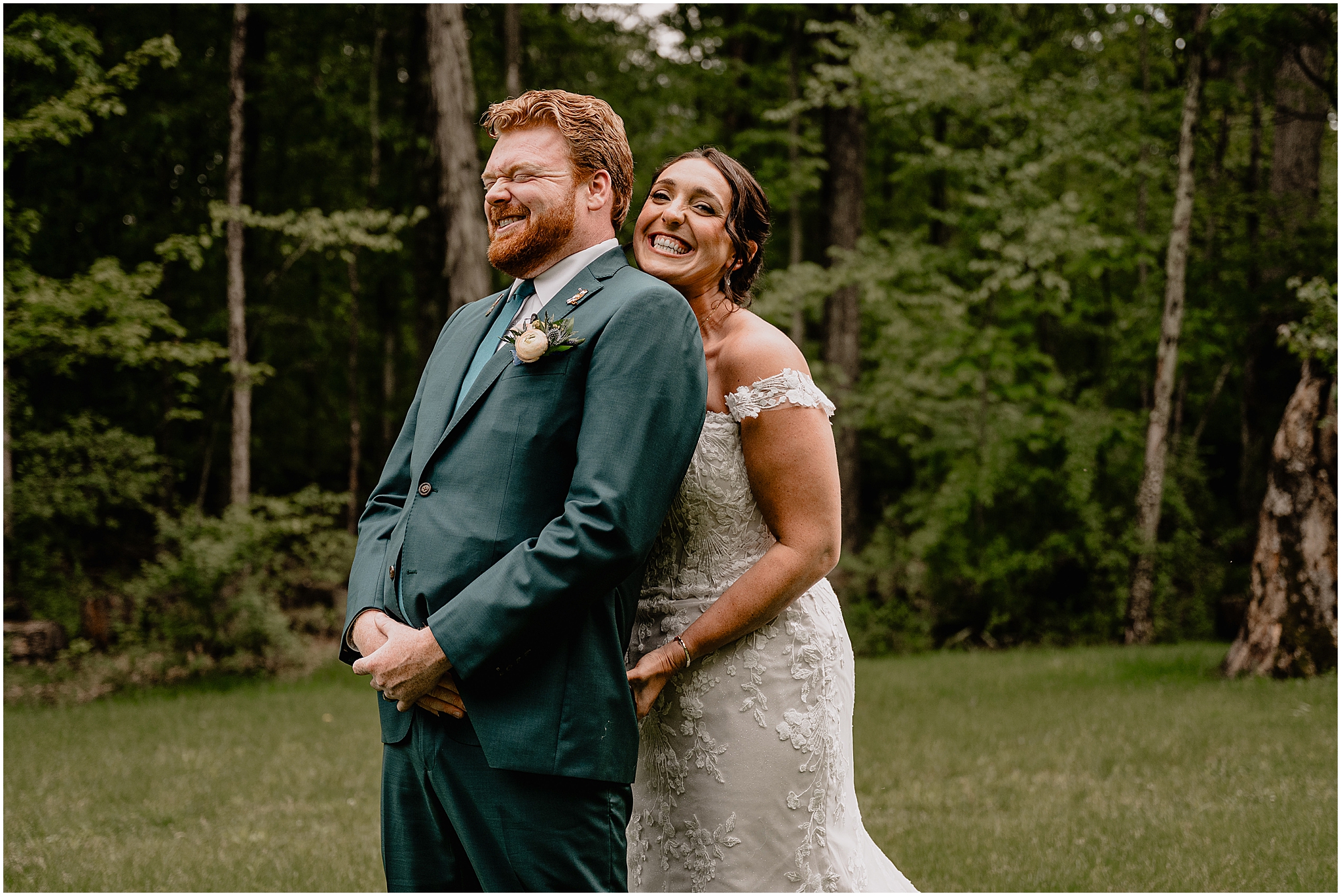 couple's first look at the Camp Lindenmere