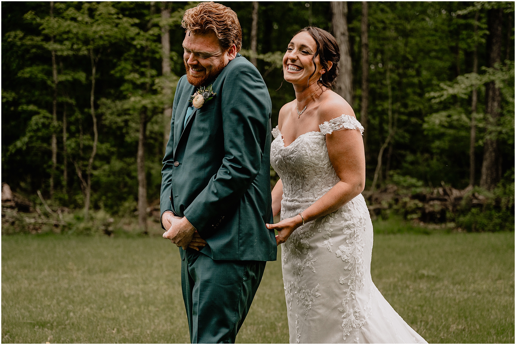 couple's first look at the Camp Lindenmere