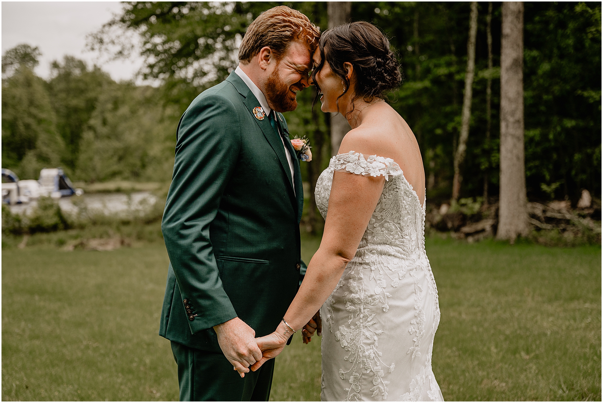 couple's first look at the Camp Lindenmere