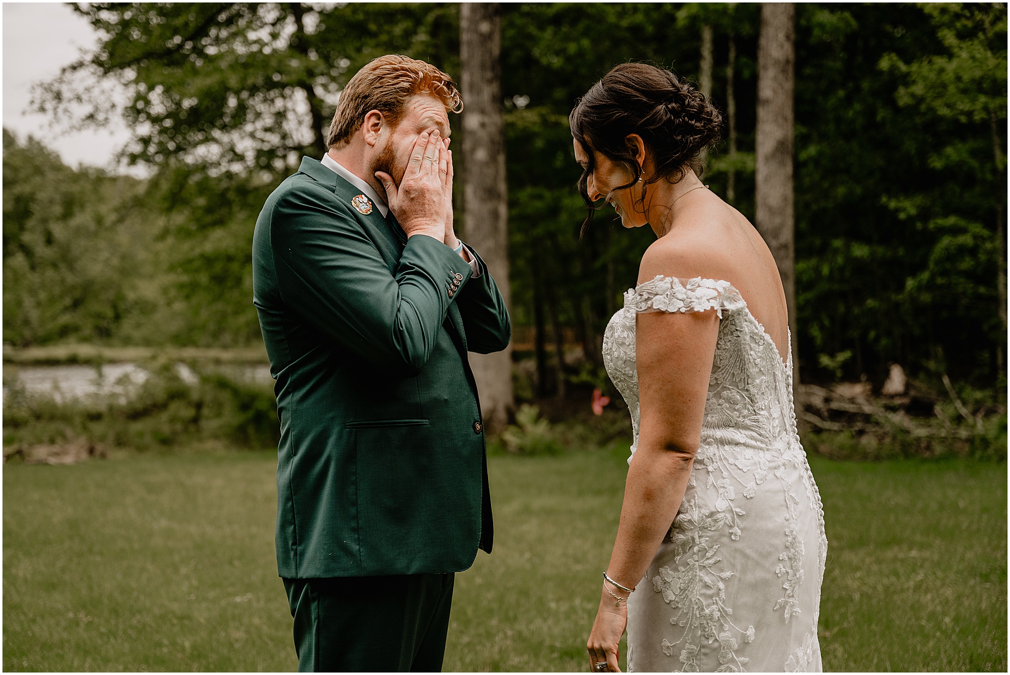 couple's first look at the Camp Lindenmere