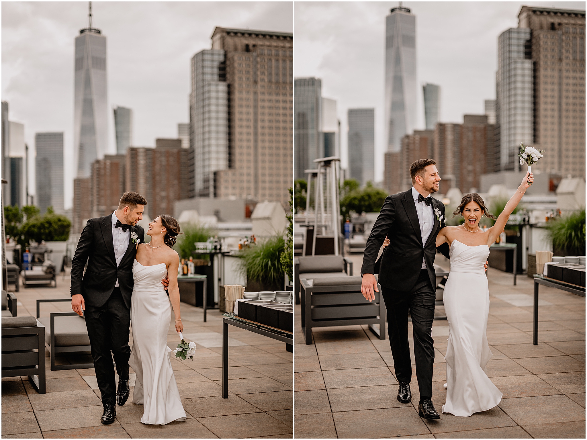 couple at their Tribeca Rooftop wedding